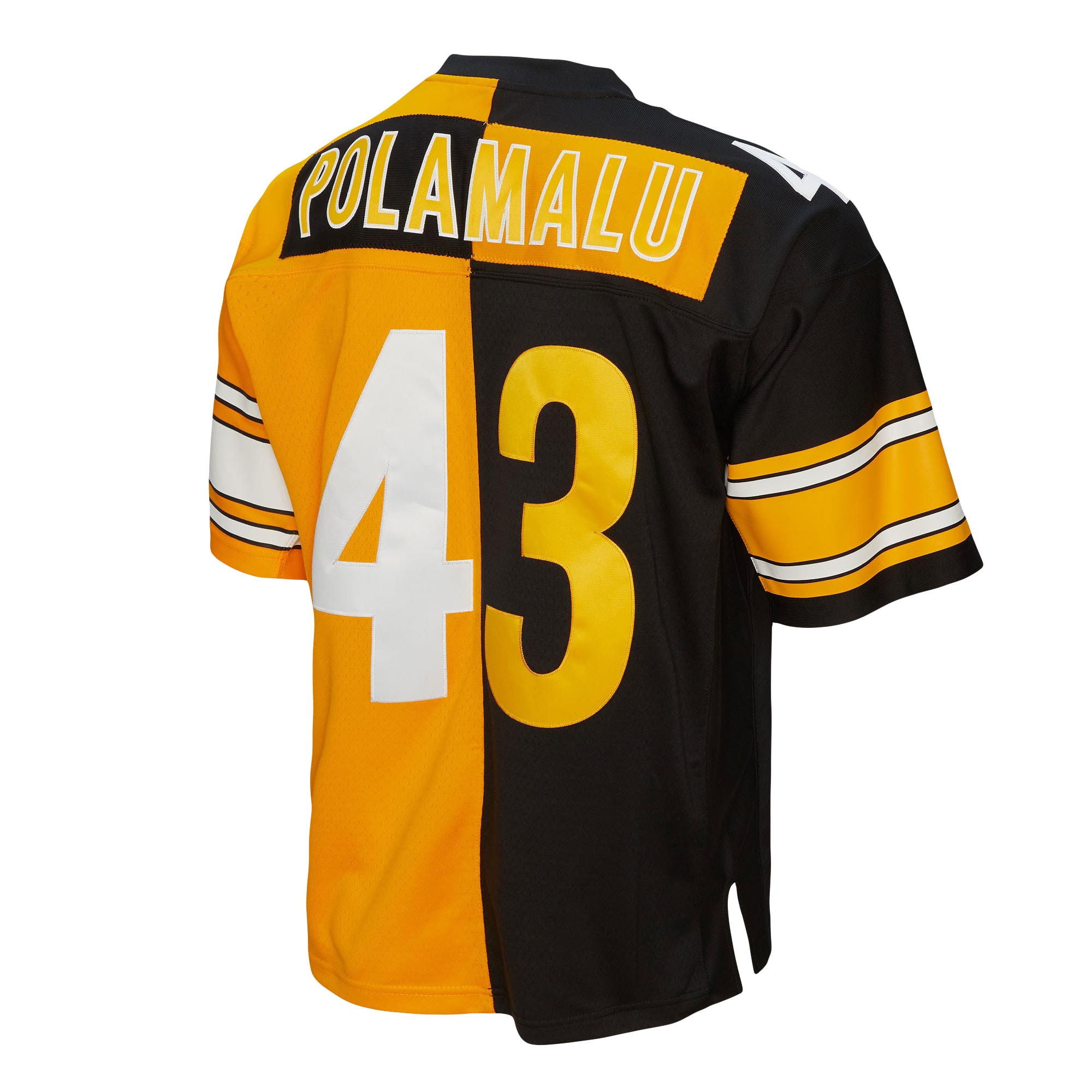Troy Polamalu Pittsburgh Steelers Mitchell & Ness 2005 Split Legacy Replica Jersey - Black/Gold - PersonalJerseys