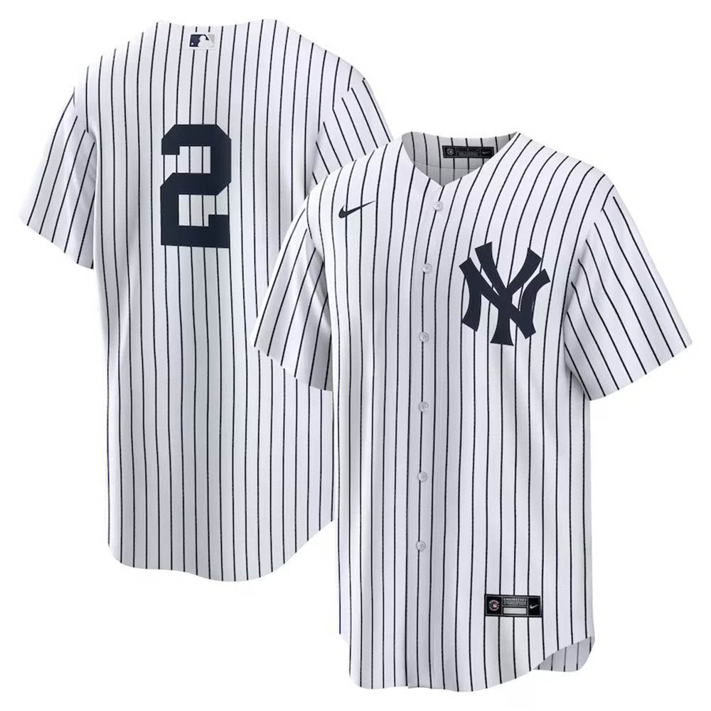 Men's New York Yankees Derek Jeter Jersey - White/Navy - PersonalJerseys