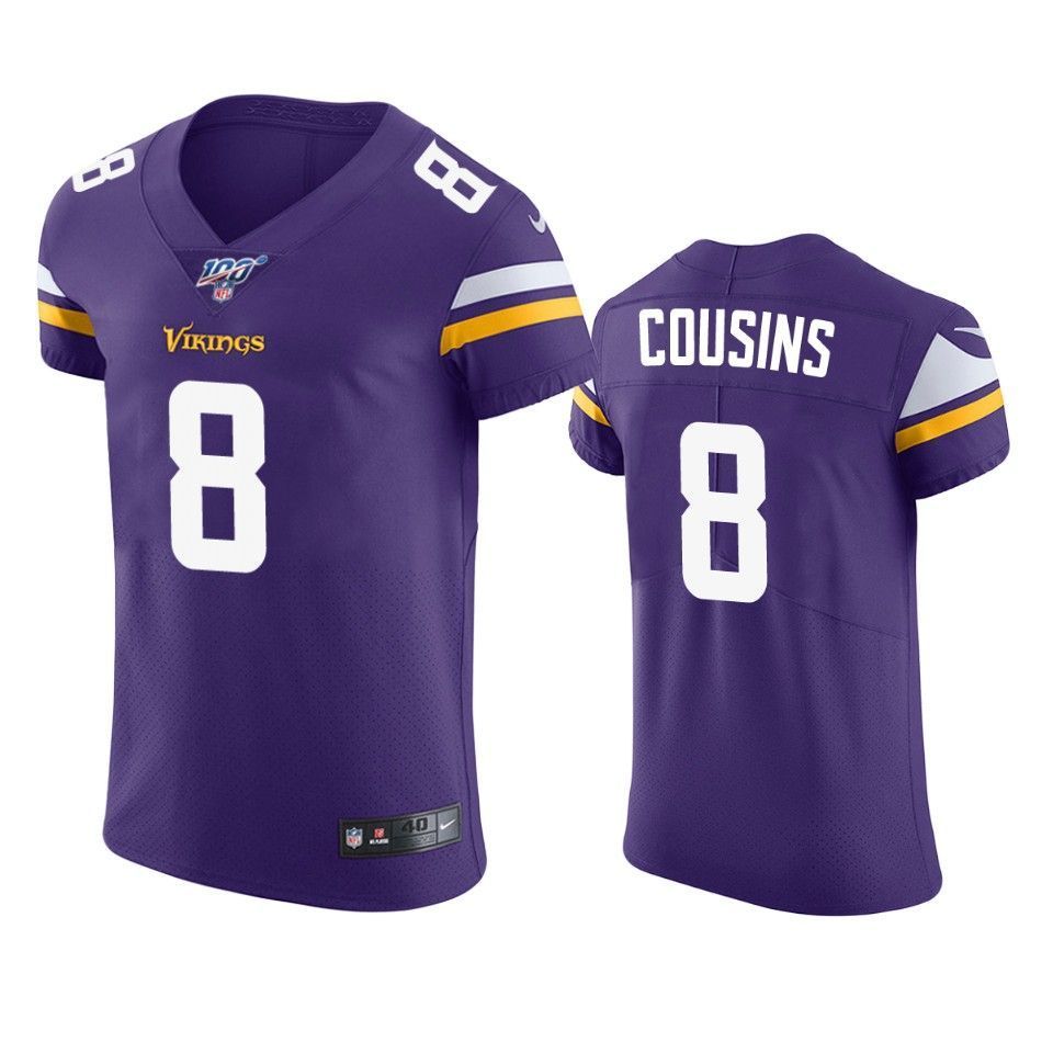 Minnesota Vikings Kirk Cousins Purple 100th Season Vapor Elite Jersey - Friend Lounge Store - Shop for All Things Jerseys Sports - PersonalJerseys
