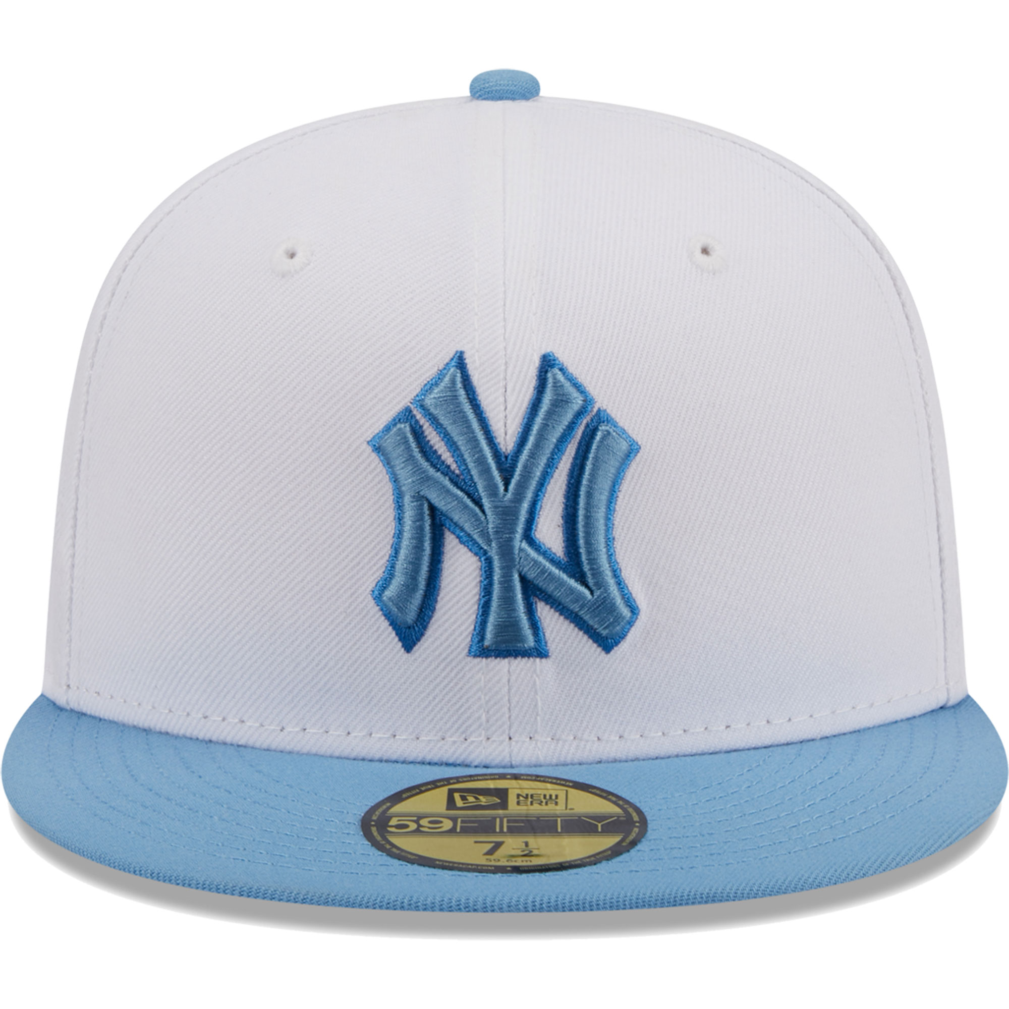 New York Yankees New Era  Sky 59FIFTY Fitted Hat - White - PersonalJerseys