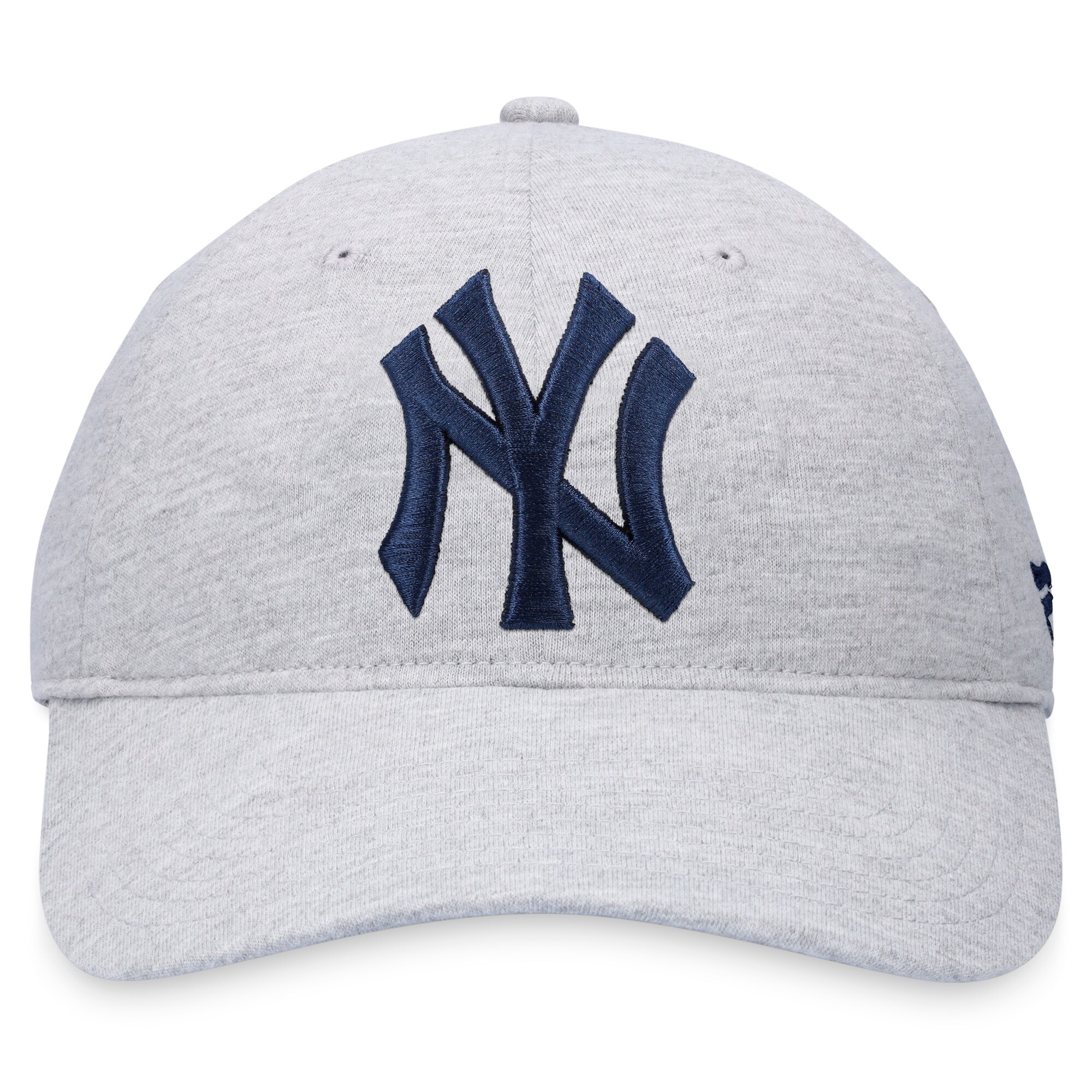 New York Yankees Fanatics Branded Logo Adjustable Hat - Heather Gray - PersonalJerseys