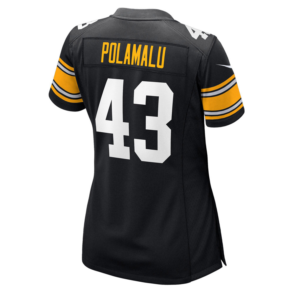 Women's Pittsburgh Steelers Troy Polamalu Retired Player Jersey Black - PersonalJerseys