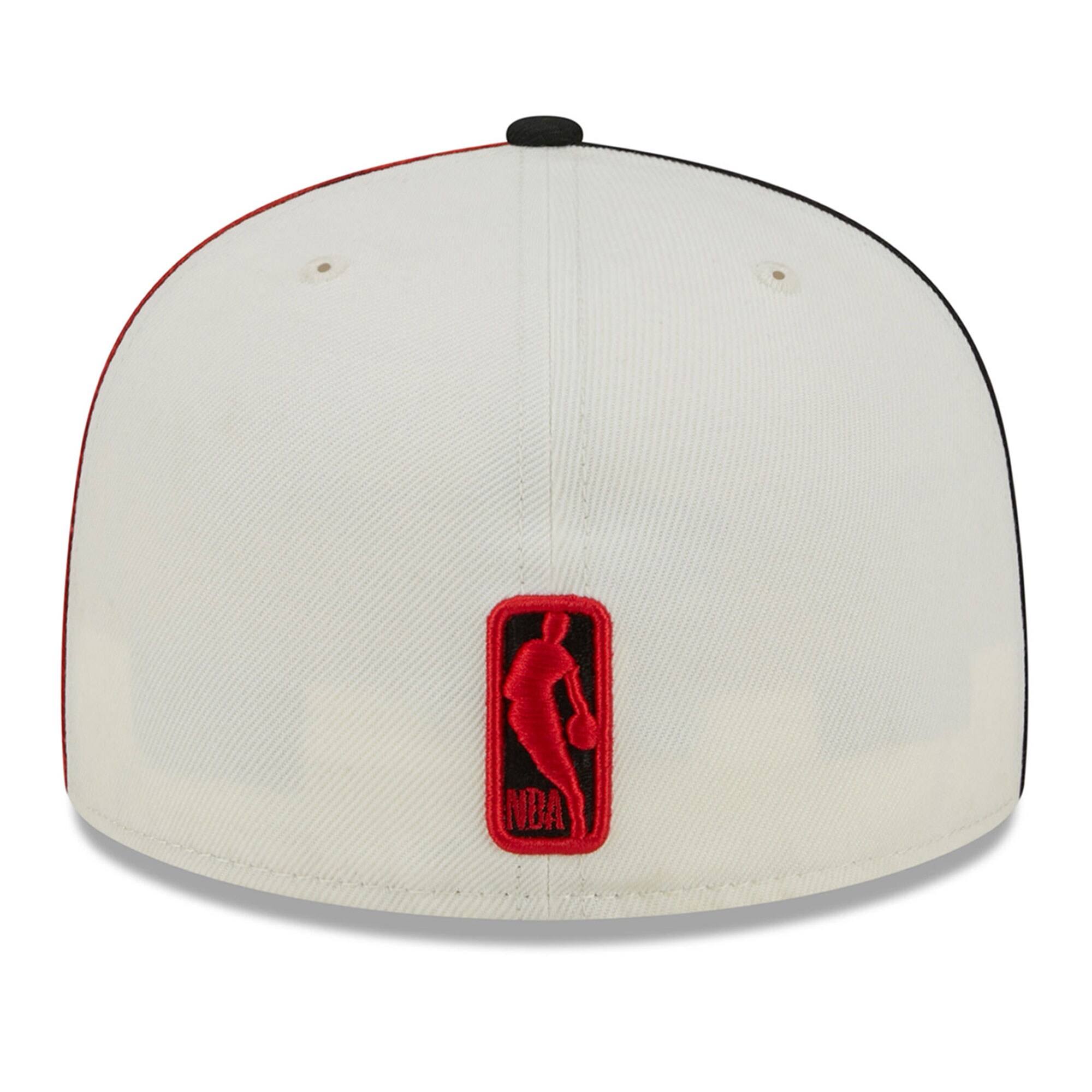 Chicago Bulls New Era Piped Pop Panel 59FIFTY Fitted Hat - Cream - PersonalJerseys