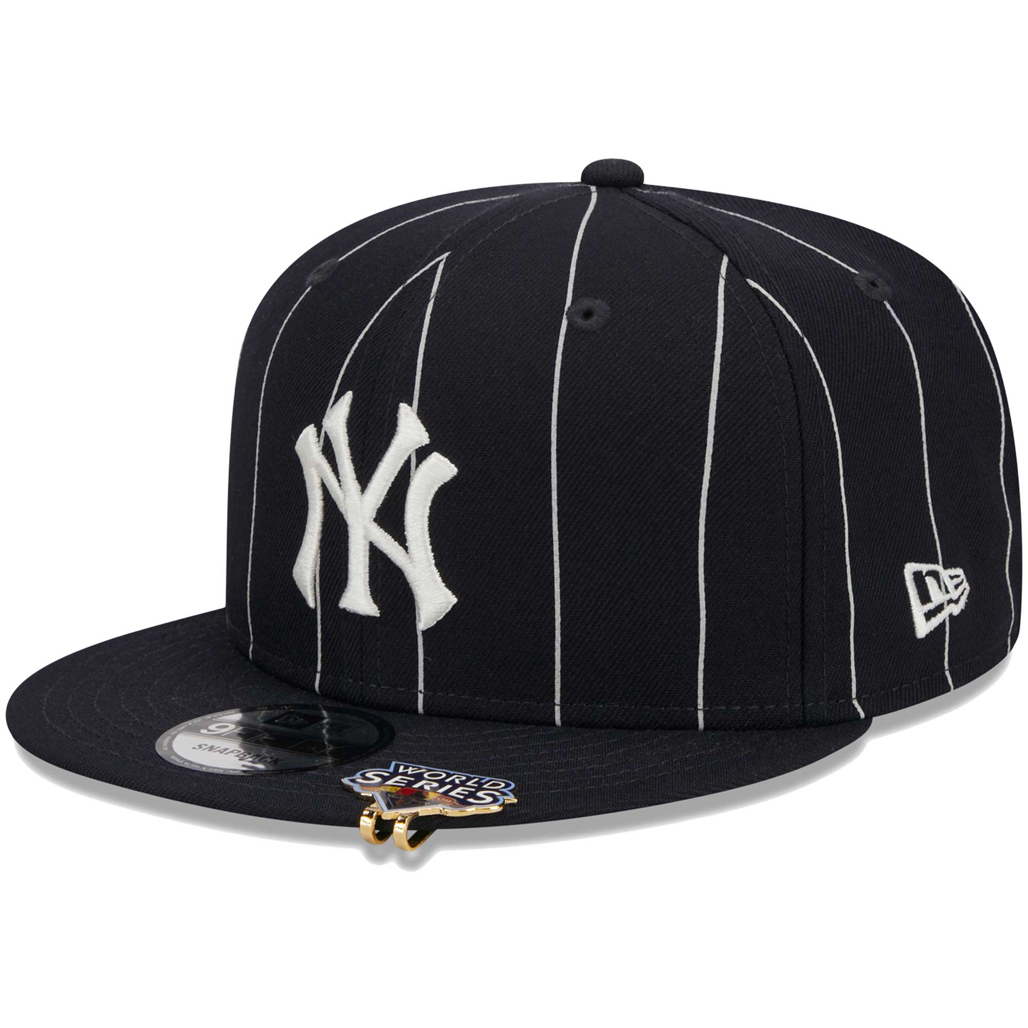 New York Yankees New Era 2009 World Series Clip Pinstripe 9FIFTY Snapback Hat - Navy - PersonalJerseys