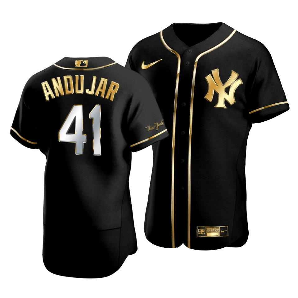 Men's New York Yankees Miguel Andujar #41 Golden Edition Black Jersey - Friend Lounge Store - Shop for All Things Jerseys Sports - PersonalJerseys