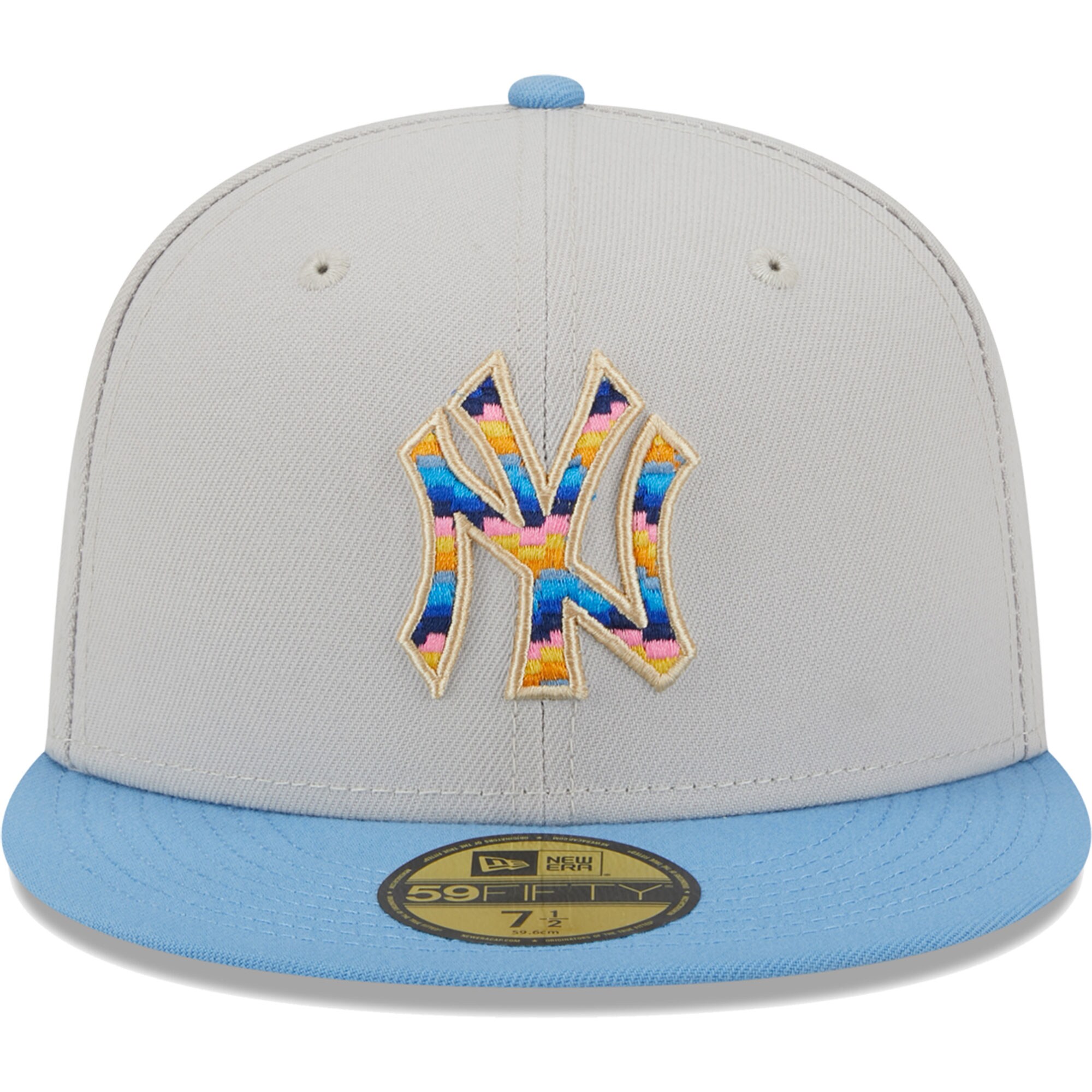 New York Yankees New Era Beach Front 59FIFTY Fitted Hat - Natural - PersonalJerseys