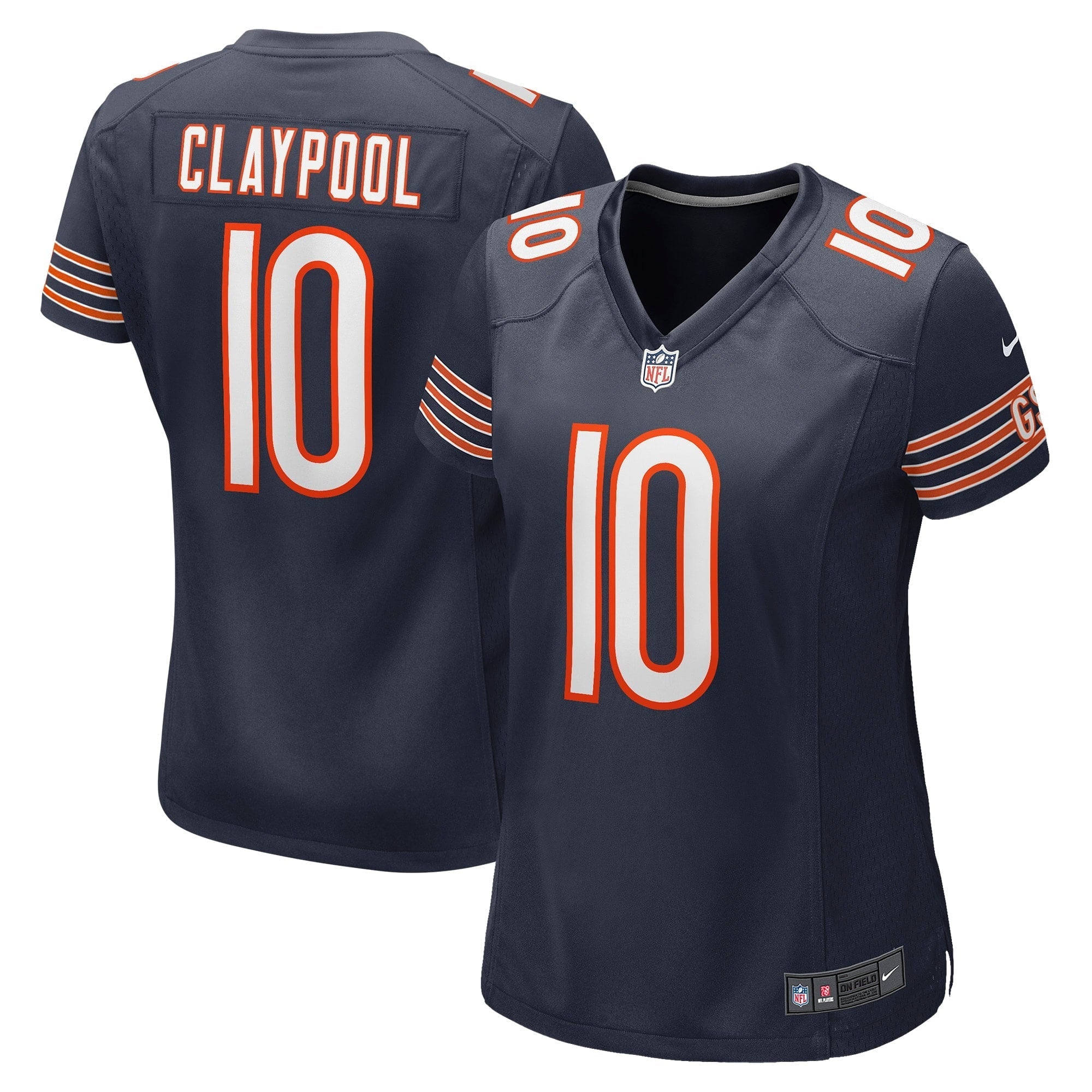 Women's Nike Chase Claypool Navy Chicago Bears Game Player Jersey - PersonalJerseys