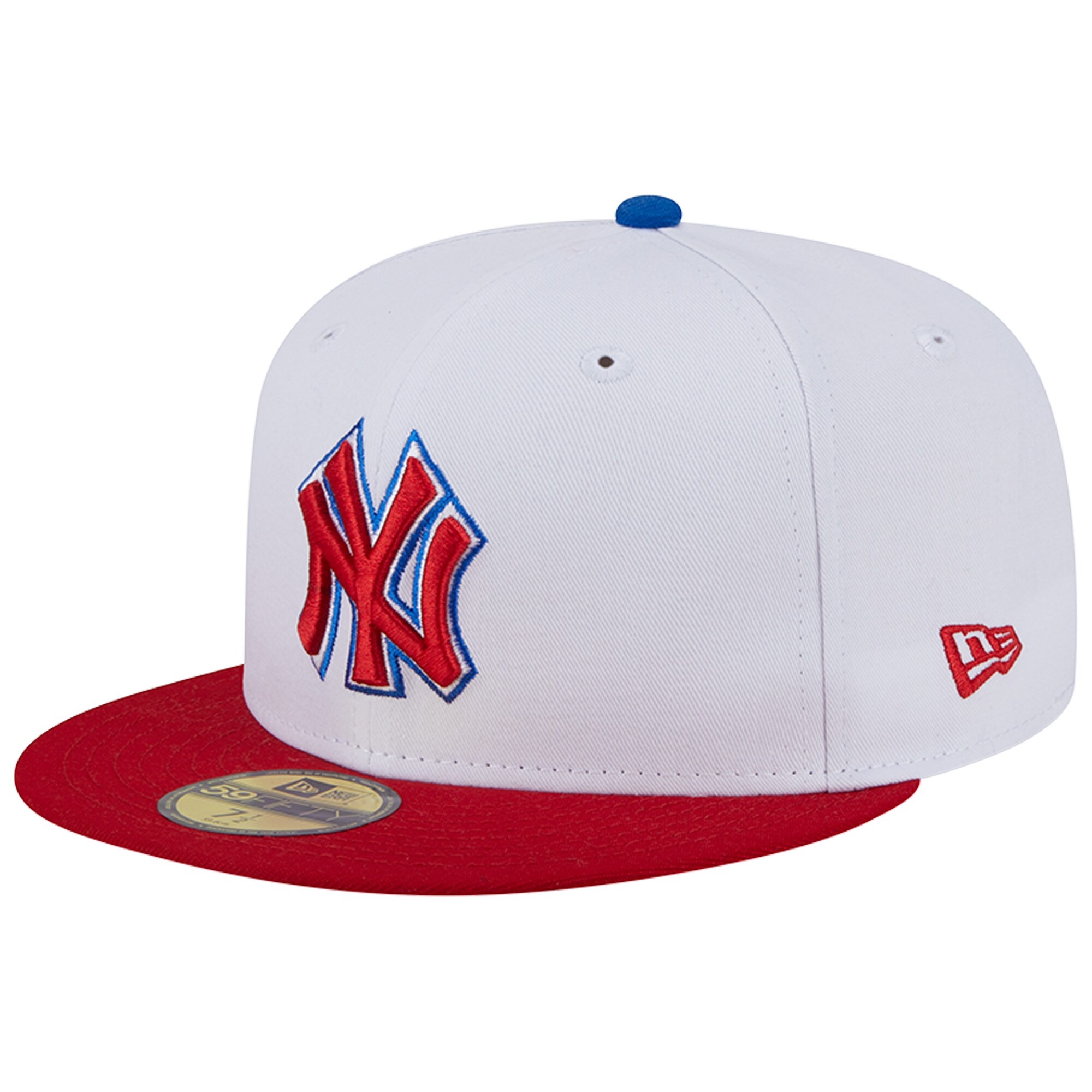 New York Yankees New Era Undervisor 59FIFTY Fitted Hat - White/Red - PersonalJerseys