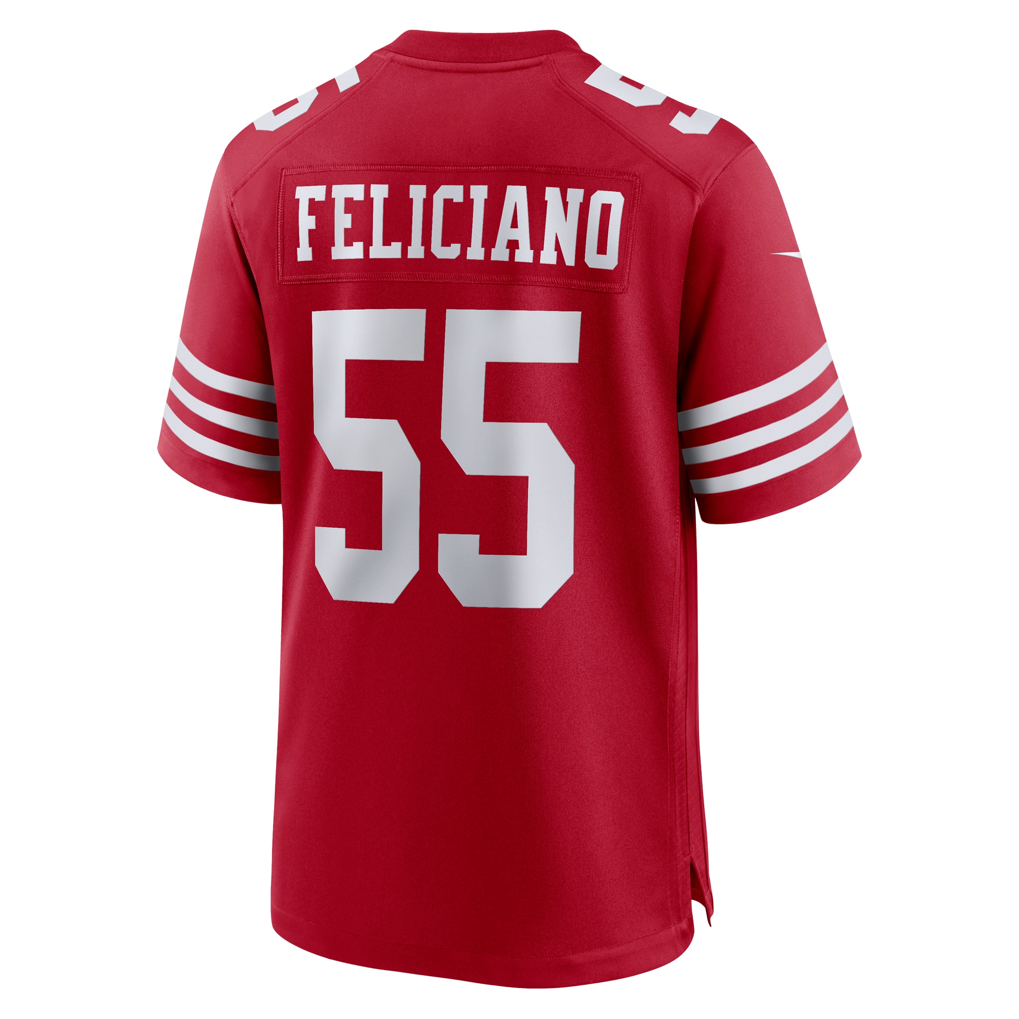 San Francisco 49ers Jon Feliciano Scarlet Game Player Jersey for Youth Women Men - Friend Lounge Store - Shop for All Things Jerseys Sports - PersonalJerseys