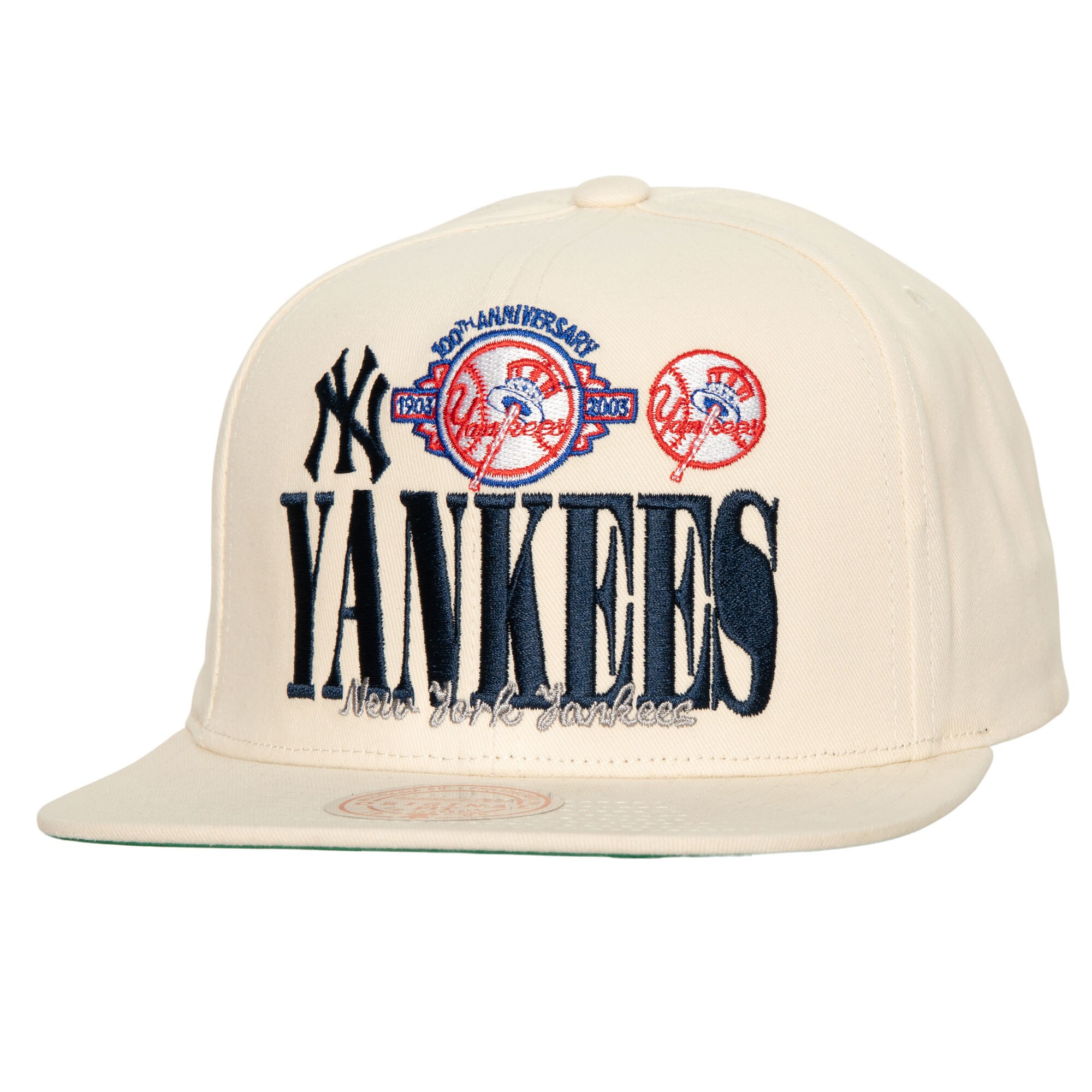New York Yankees Mitchell & Ness Reframe Retro Snapback Hat - Cream - PersonalJerseys