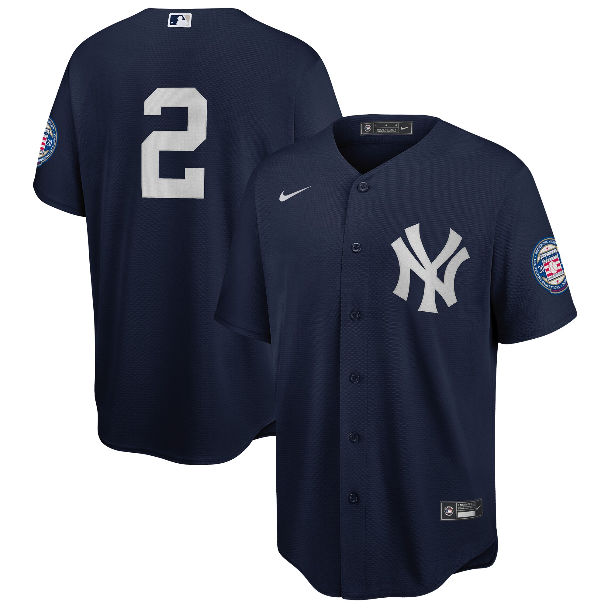Derek Jeter New York Yankees Nike 2020 Hall of Fame Induction Alternate Replica Player Jersey - Navy - PersonalJerseys