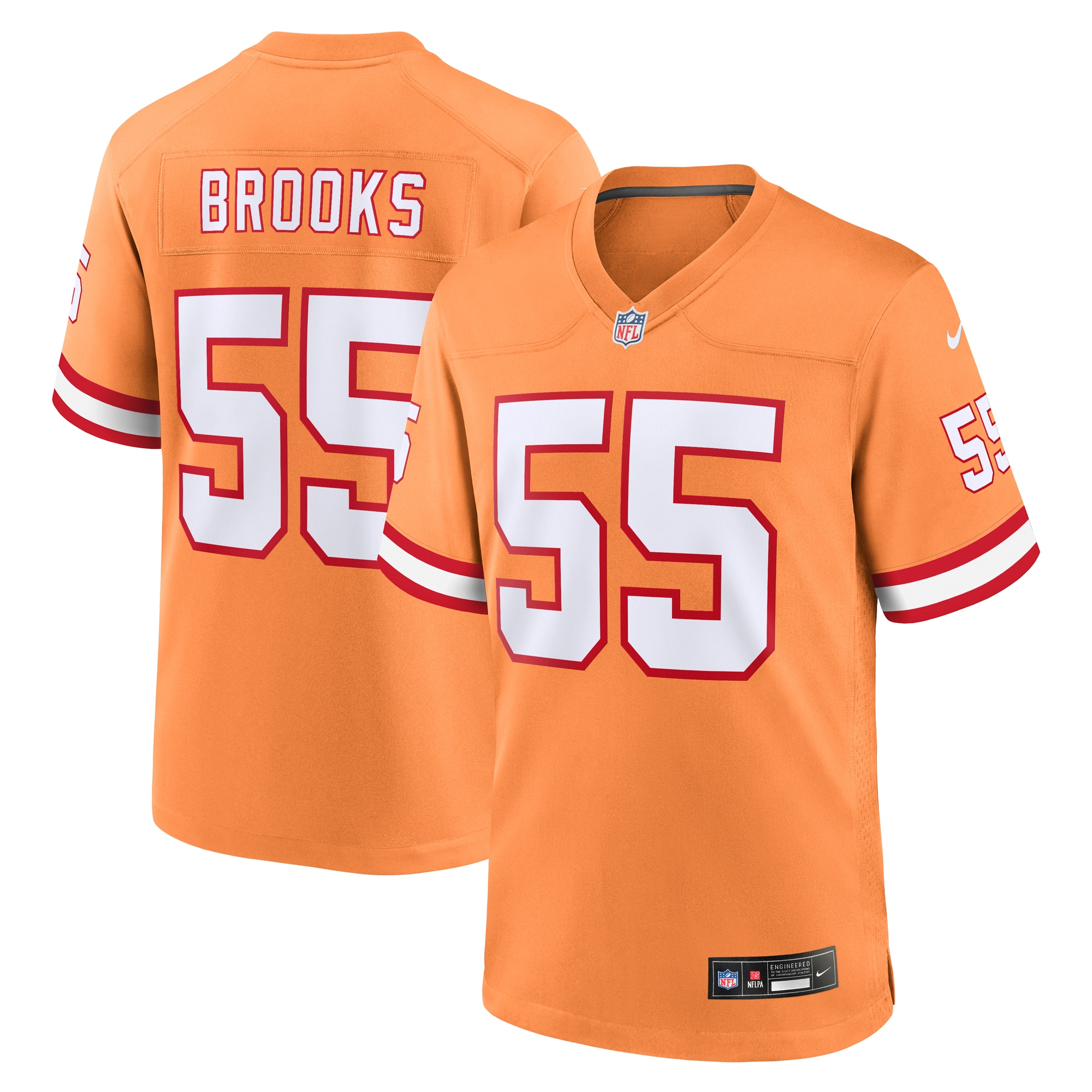 Tampa Bay Buccaneers Derrick Brooks Orange Throwback Game Jersey for Youth Women Men - Friend Lounge Store - Shop for All Things Jerseys Sports - PersonalJerseys