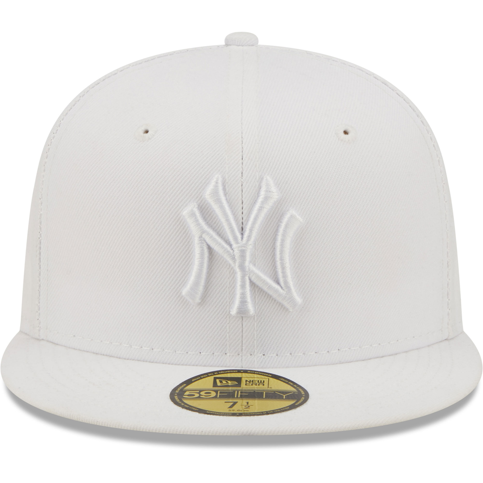 New York Yankees New Era White on White 59FIFTY Fitted Hat - PersonalJerseys