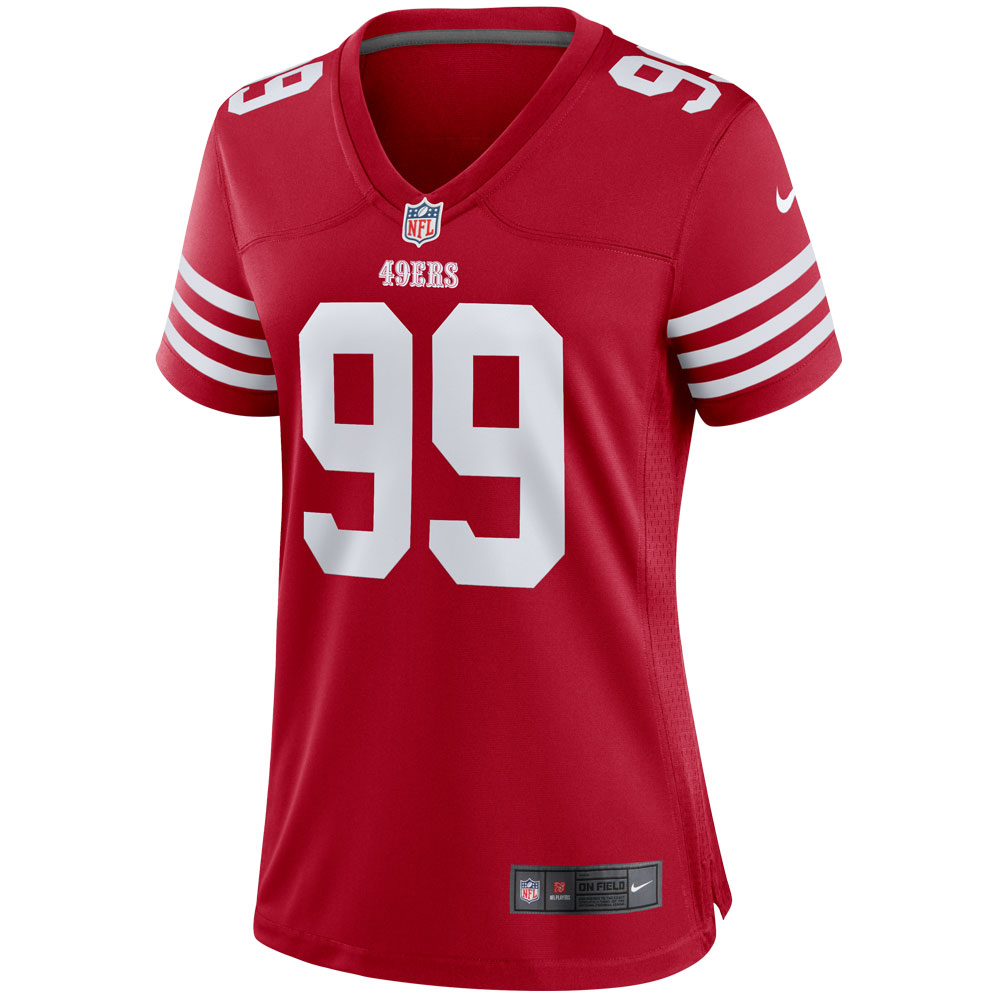 San Francisco 49ers Javon Kinlaw Scarlet Team Player Game Jersey for Youth Women Men - Friend Lounge Store - Shop for All Things Jerseys Sports - PersonalJerseys