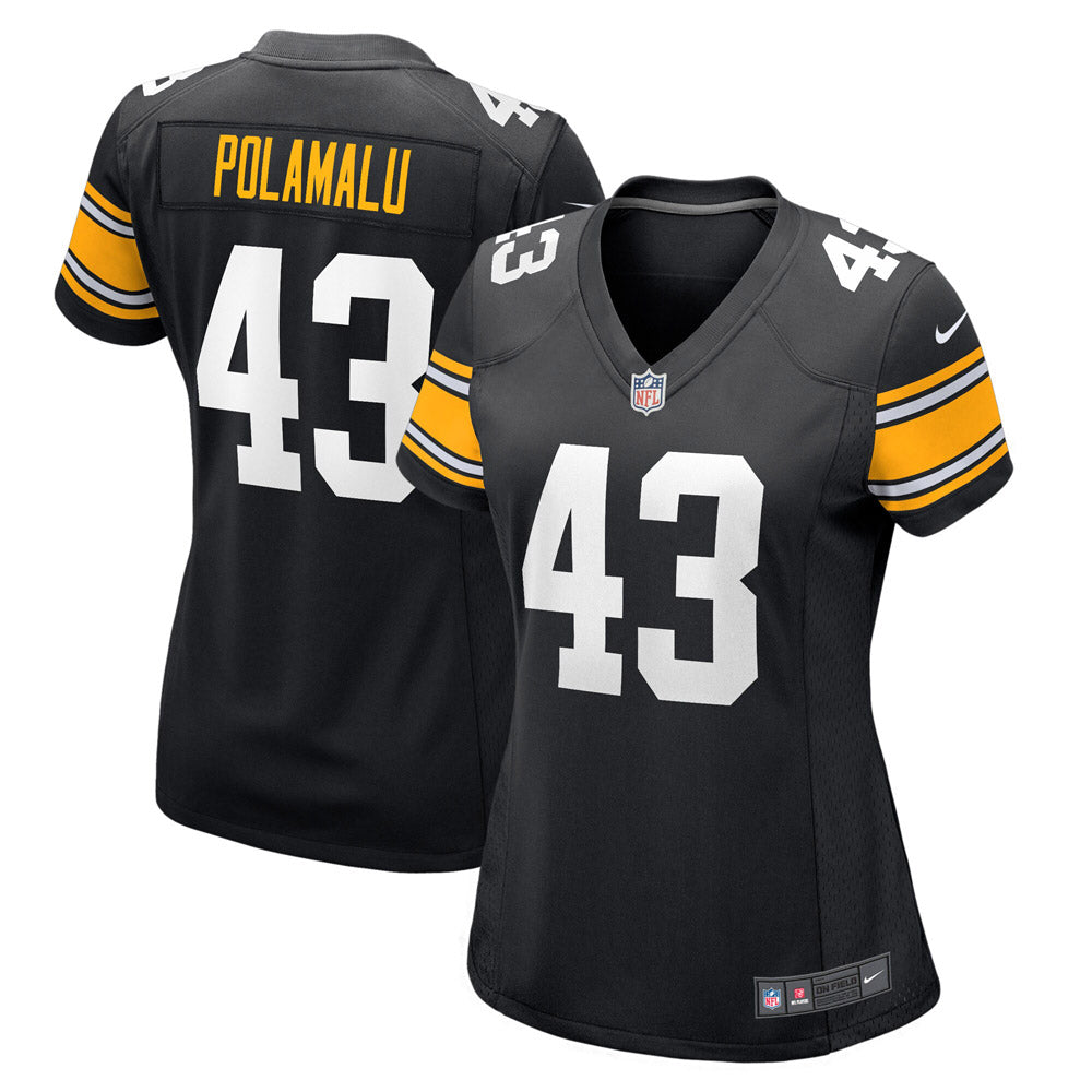 Women's Pittsburgh Steelers Troy Polamalu Retired Player Jersey Black - PersonalJerseys