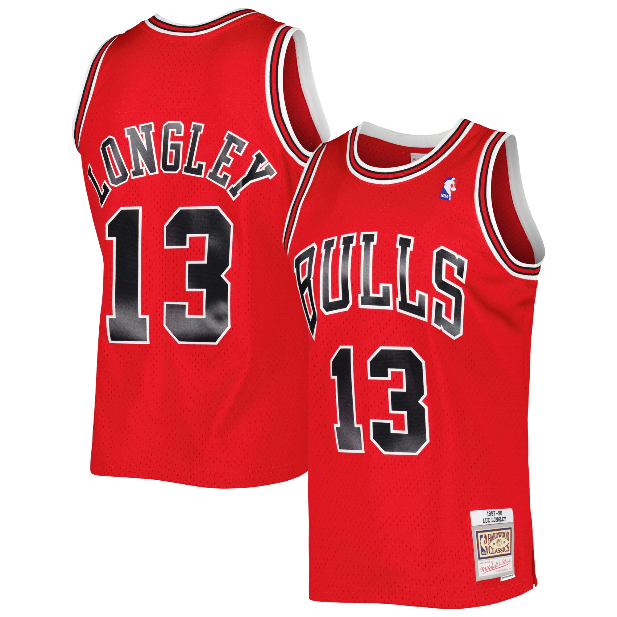 Luc Longley Chicago Bulls Mitchell &Ness 2001/02 Hardwood Classics Swingman Jersey - Red - PersonalJerseys