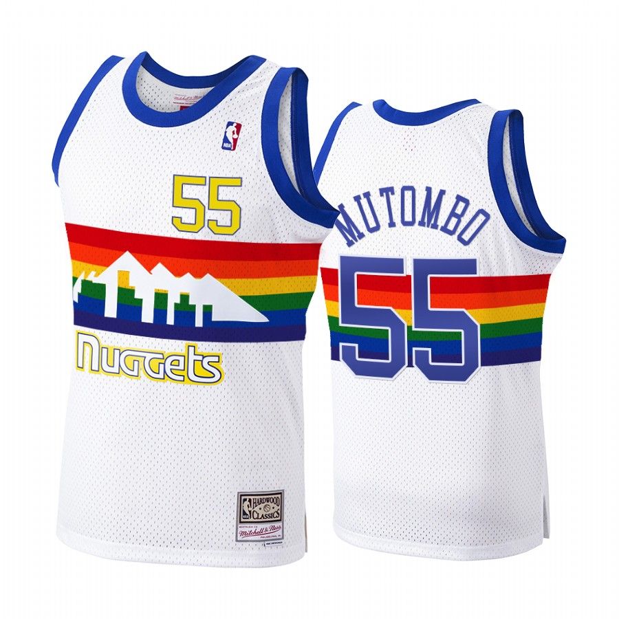 Denver Nuggets Dikembe Mutombo #55 Hardwood Classics 1991-92 Jersey Men's - Friend Lounge Store - Shop for All Things Jerseys Sports - PersonalJerseys