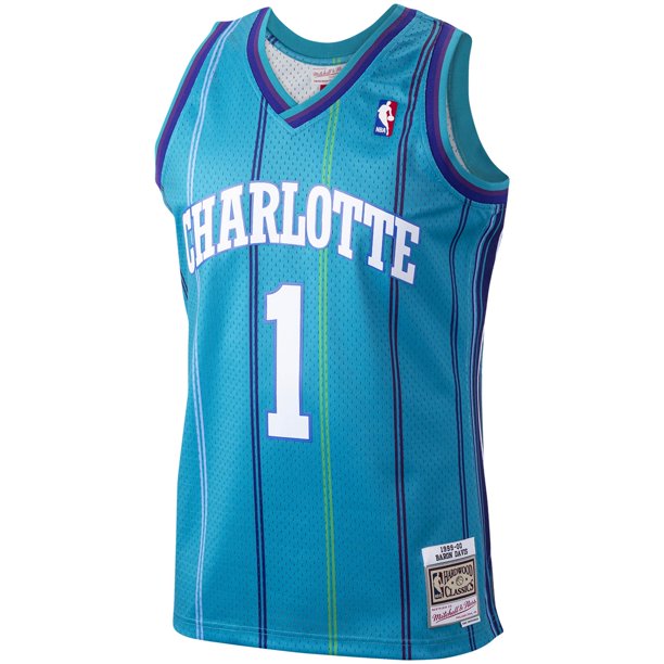 Men?ˉs Baron Davis Charlotte Hornets Teal 1999-2000 Swingman Replica Jersey By Mitchell & Ness - PersonalJerseys