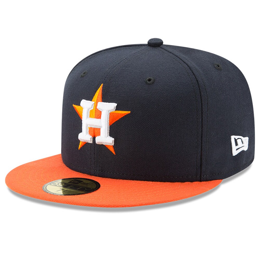 Houston Astros New Era 2022 World Series Champions Road Side Patch 59FIFTY Fitted Hat - Navy/Orange - PersonalJerseys