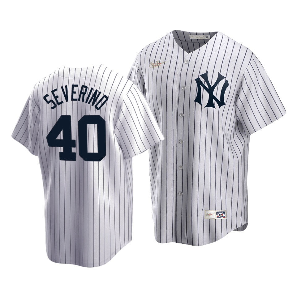 Men's New York Yankees Luis Severino #40 Cooperstown Collection Gray Road Jersey - Friend Lounge Store - Shop for All Things Jerseys Sports - PersonalJerseys