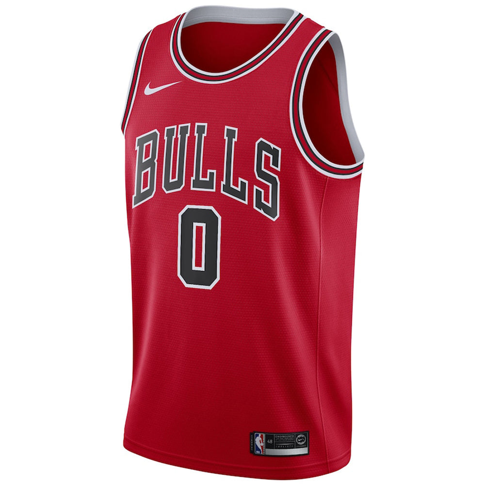 Mens Chicago Bulls Coby White Icon Jersey Red - PersonalJerseys