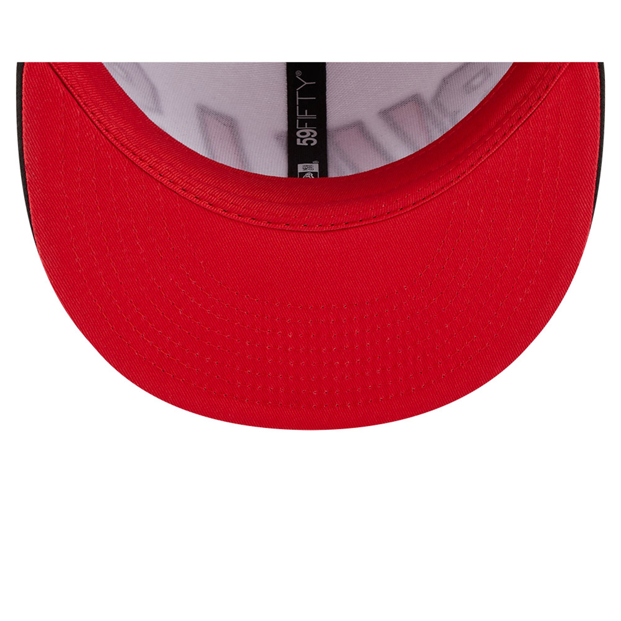Chicago Bulls New Era Back Half 9FIFTY Fitted Hat - White/Black - PersonalJerseys