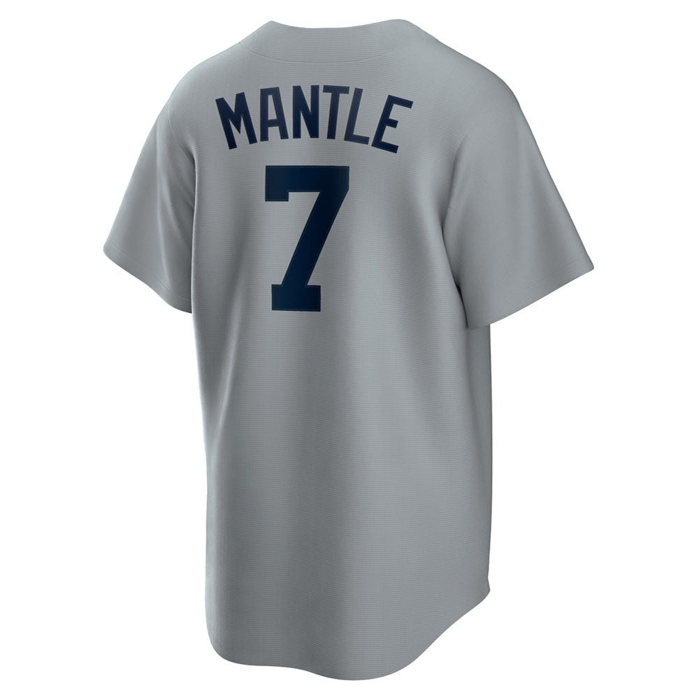 Men's New York Yankees Mickey Mantle Road Cooperstown Collection Player Jersey - Gray - PersonalJerseys