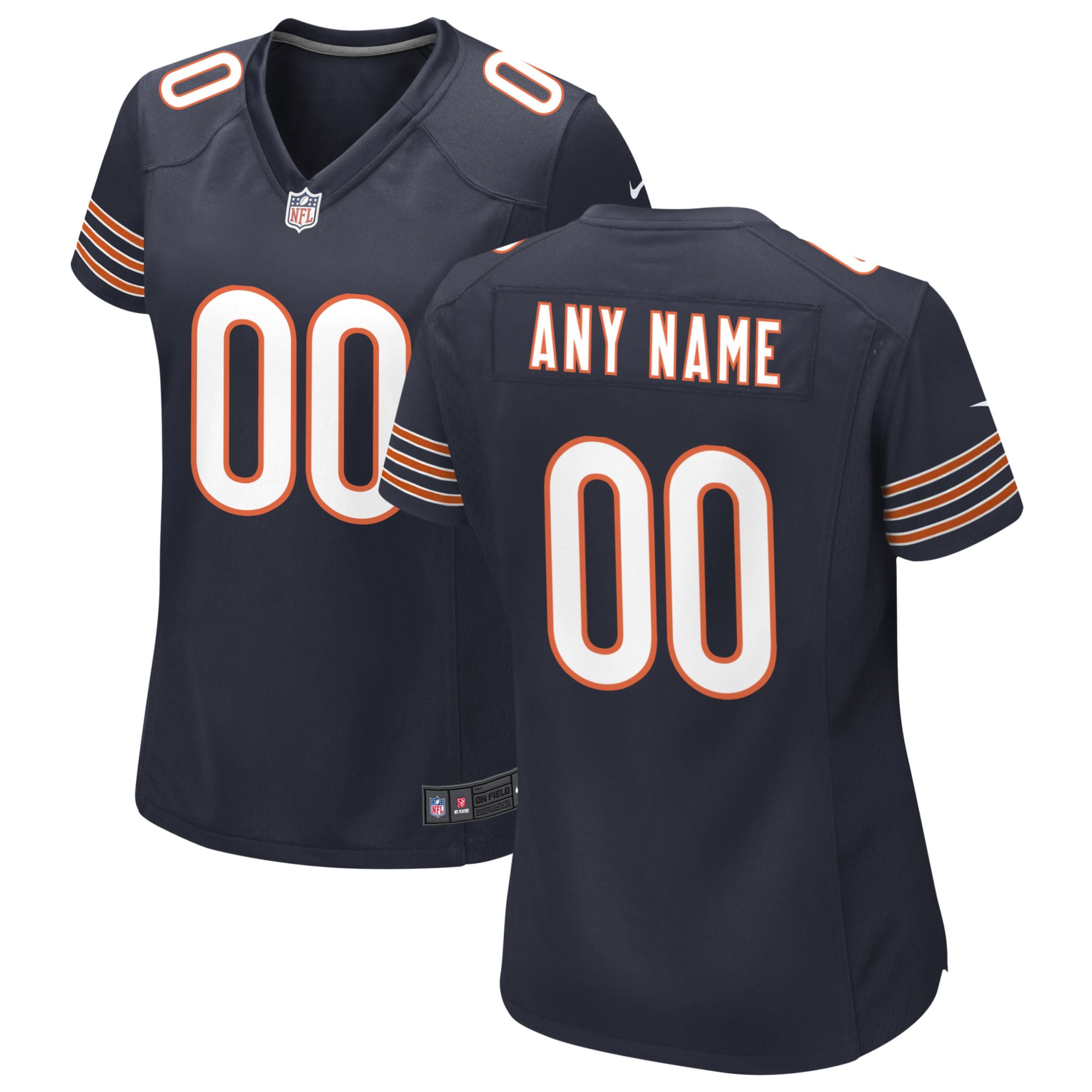 Chicago Bears Nike Women's Custom Game Jersey - Navy - PersonalJerseys