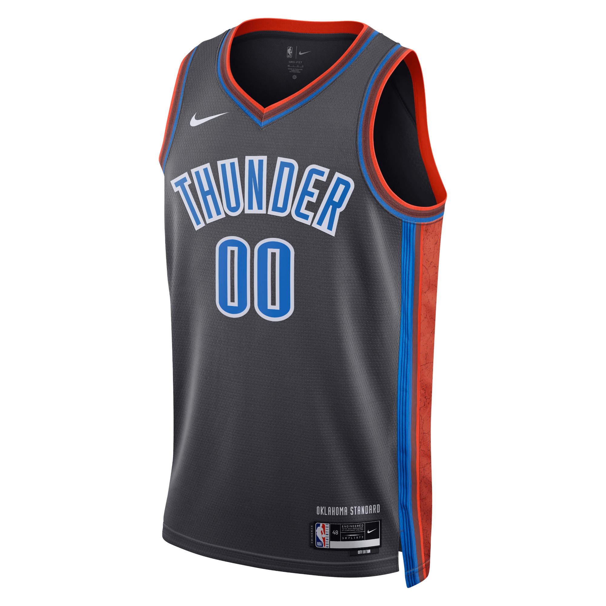 Oklahoma City Thunder Nike Unisex 2022/23 Swingman Custom Jersey - City Edition - Black - PersonalJerseys