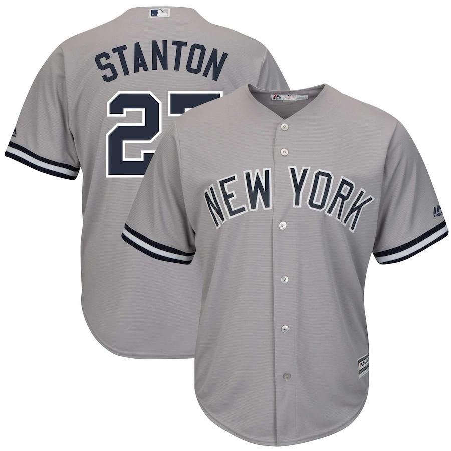 Giancarlo Stanton New York Yankees Majestic Big And Tall Alternate Cool Base Player Jersey - Gray - Friend Lounge Store - Shop for All Things Jerseys Sports - PersonalJerseys