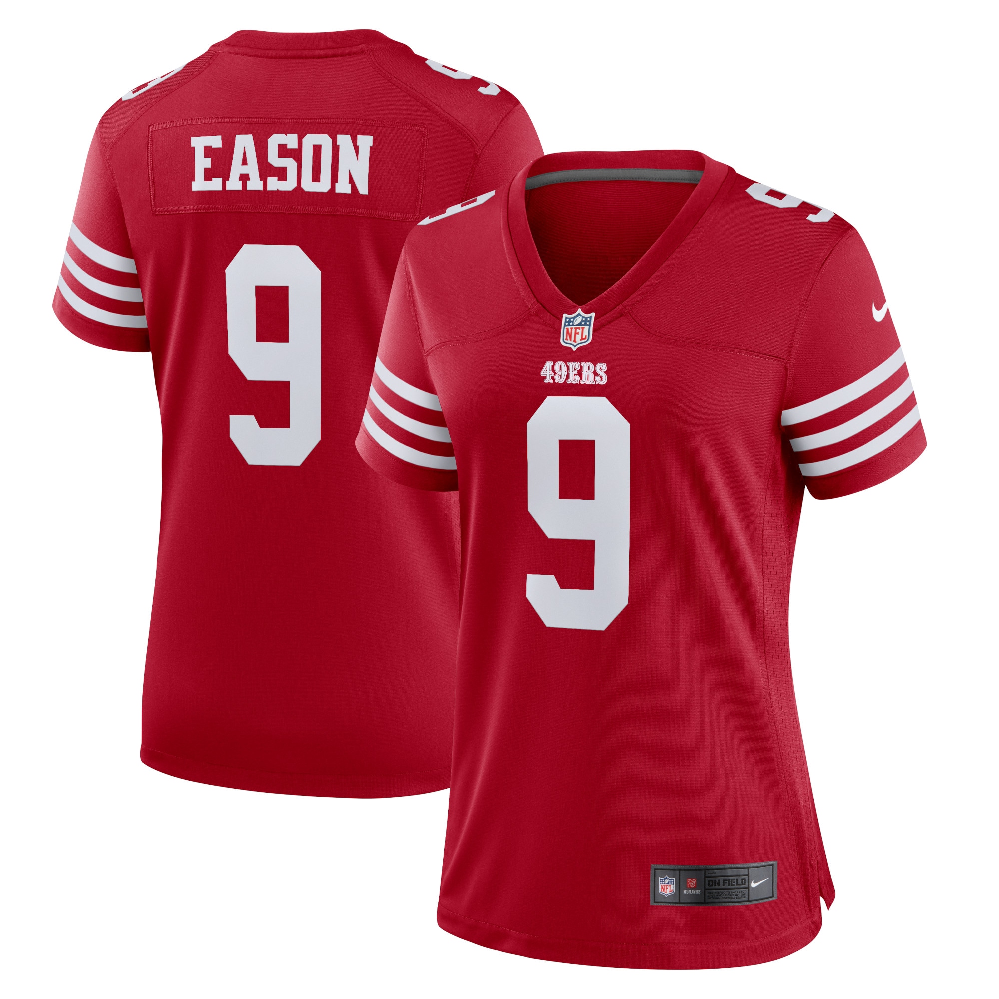 San Francisco 49ers Jacob Eason Scarlet Home Game Player Jersey for Youth Women Men - Friend Lounge Store - Shop for All Things Jerseys Sports - PersonalJerseys