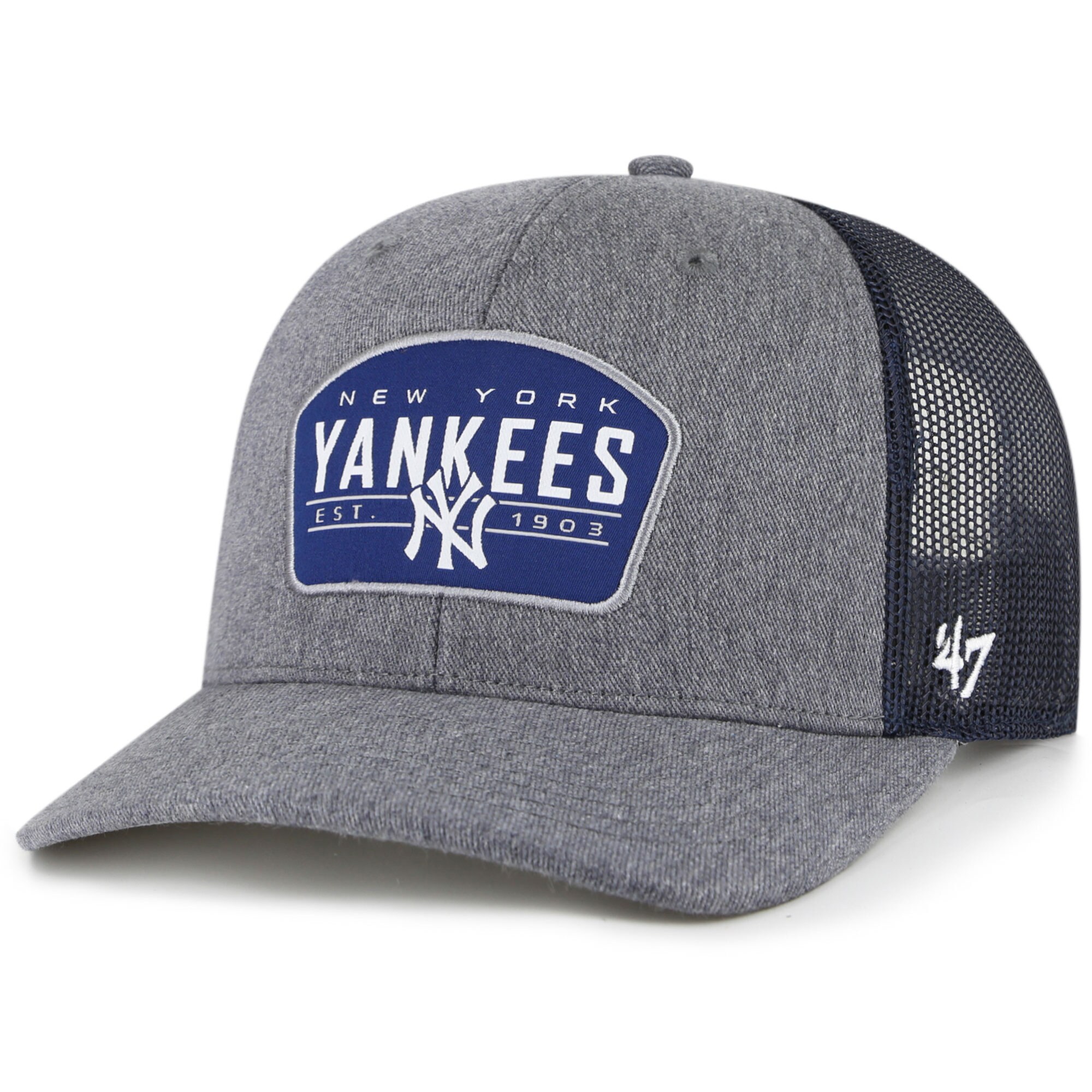 New York Yankees '47 Slate Trucker Snapback Hat - Charcoal/Navy - PersonalJerseys