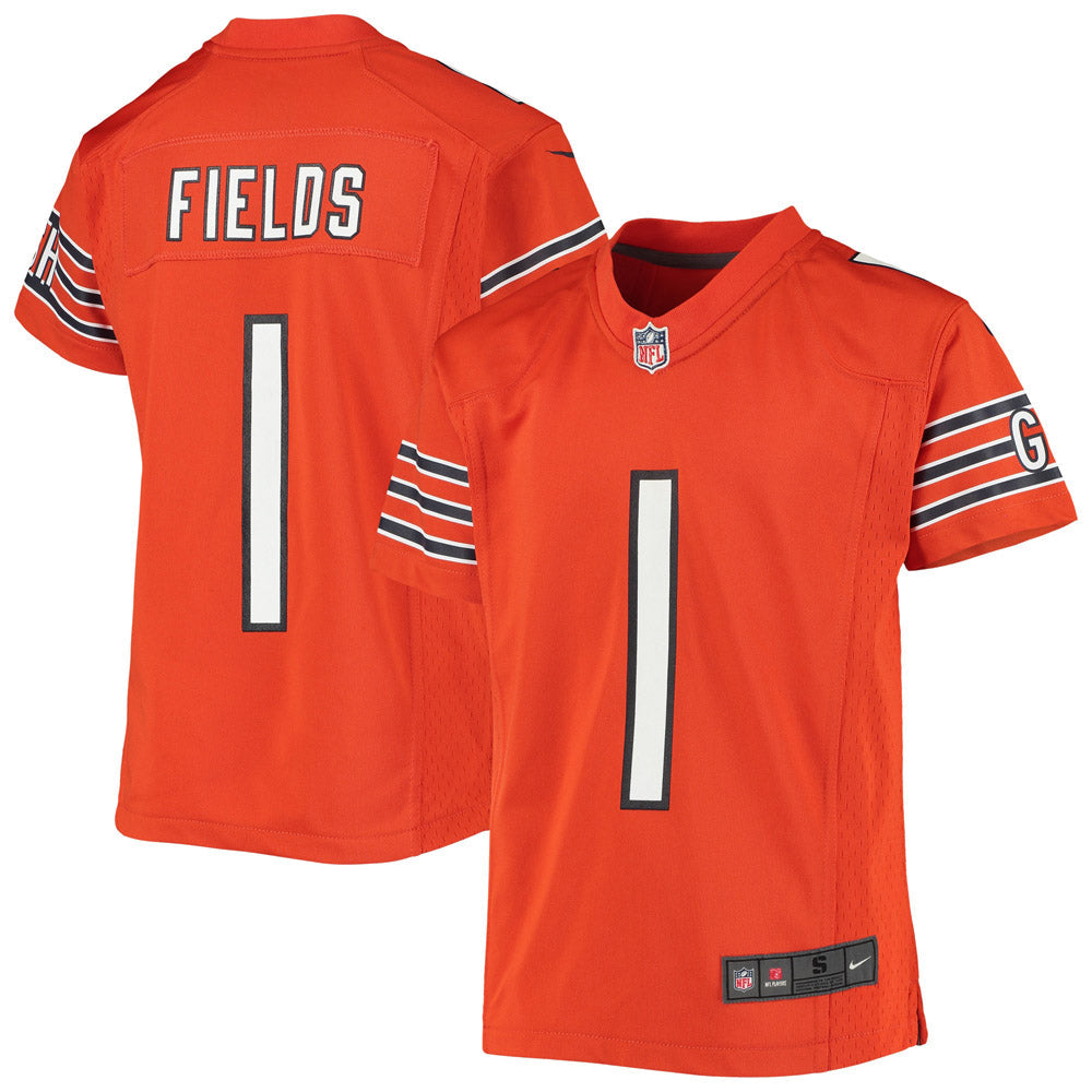 Youth Chicago Bears Justin Fields Game Jersey Orange - Sports Wear Jersey - PersonalJerseys
