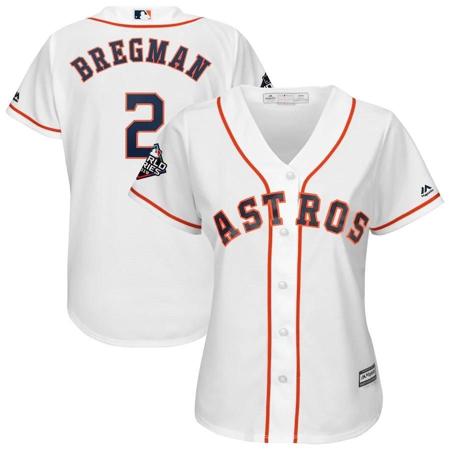 Alex Bregman Houston Astros Majestic Women's 2019 World Series Bound Official Cool Base Player Jersey - White - Friend Lounge Store - Shop for All Things Jerseys Sports - PersonalJerseys