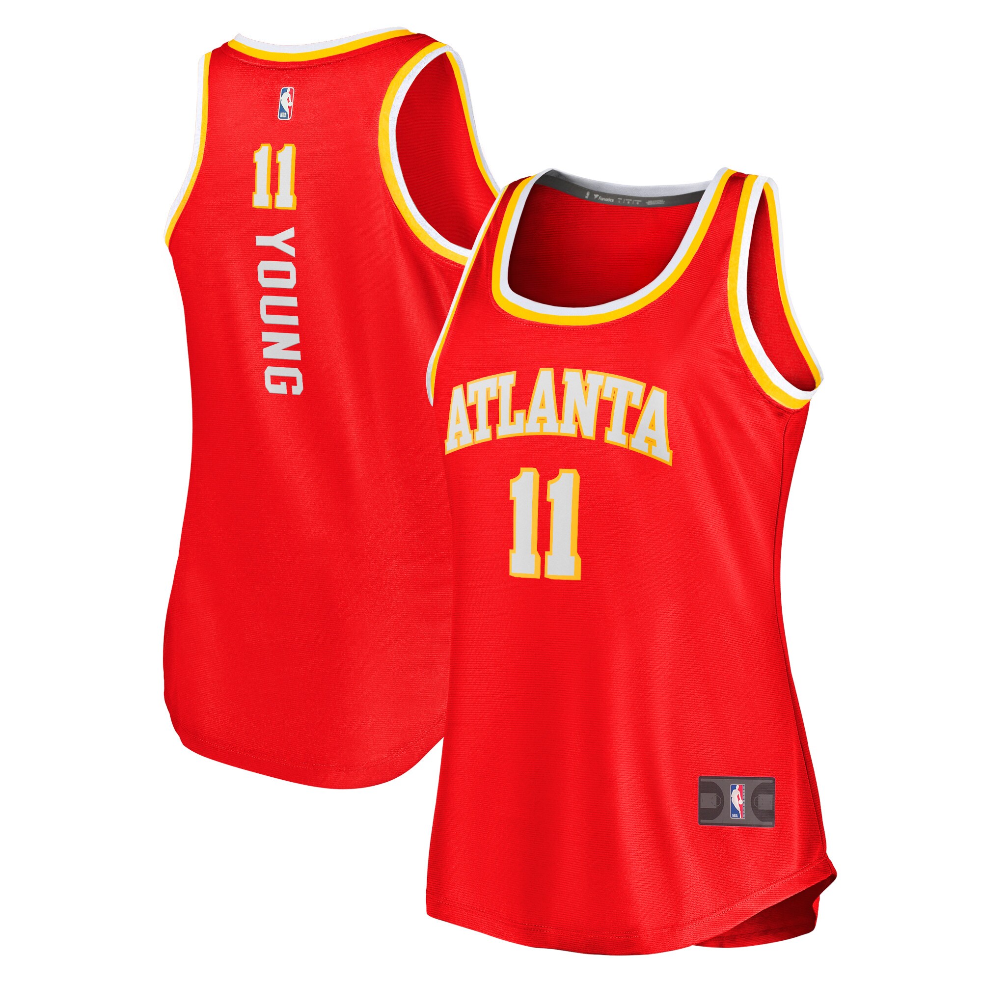 Trae Young Atlanta Hawks Fanatics Branded Women's 2020/21 Fast Break Tank Jersey - Icon Edition - Red - PersonalJerseys