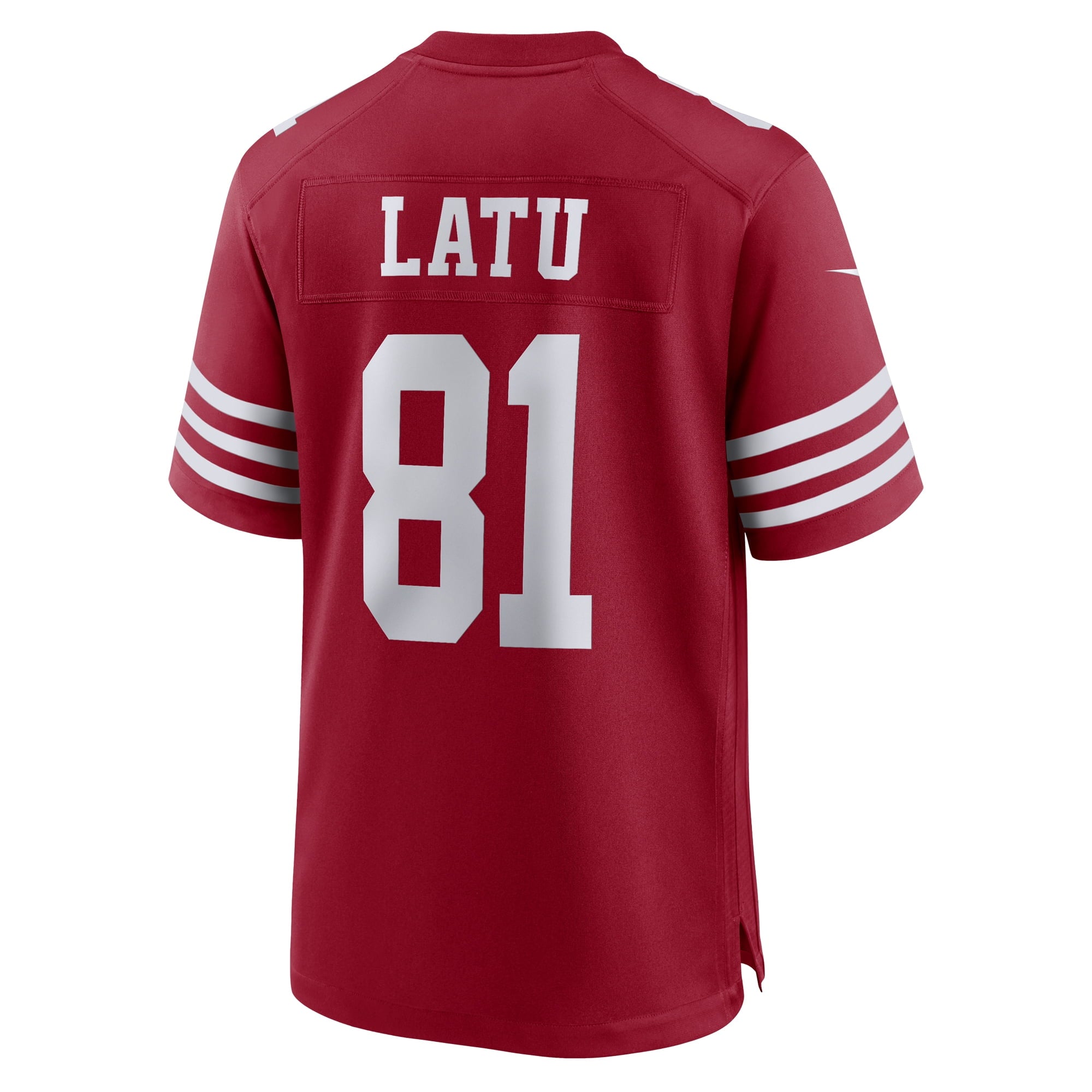 Men's Nike Cameron Latu Scarlet San Francisco 49ers Team Game Jersey - PersonalJerseys