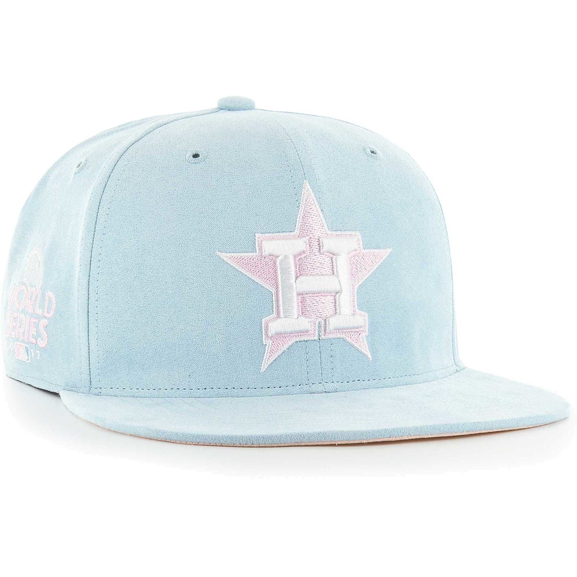 Houston Astros '47 Ultra Suede Captain Snapback Hat - Light Blue - PersonalJerseys