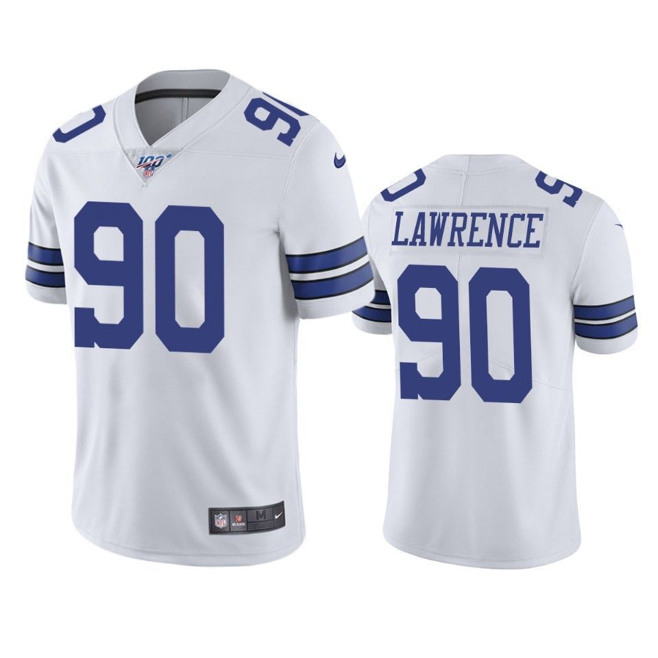 Dallas Cowboys Demarcus Lawrence White 100th Season Vapor Limited Jersey - Friend Lounge Store - Shop for All Things Jerseys Sports - PersonalJerseys