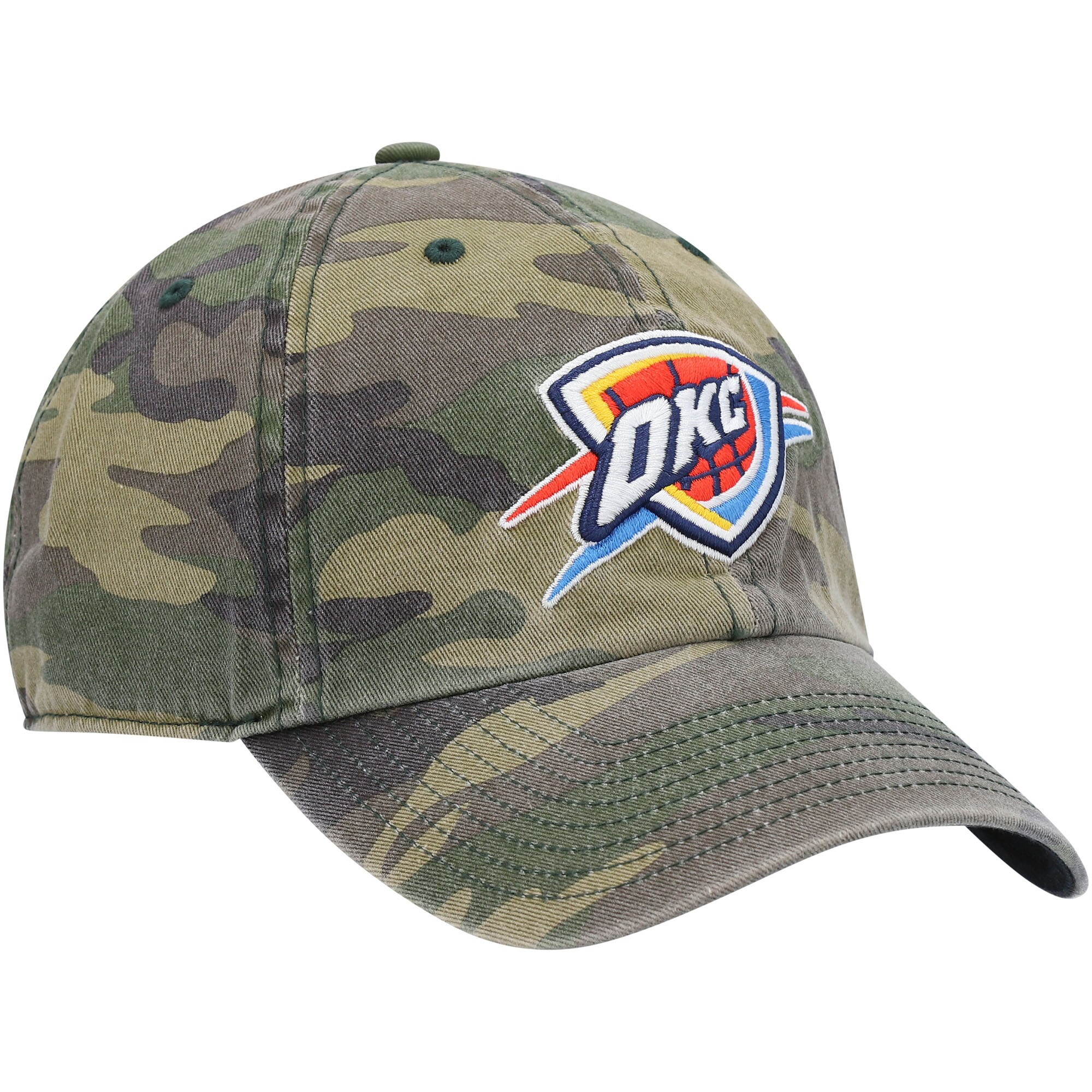 Oklahoma City Thunder '47 Clean Up Adjustable Hat - Camo - PersonalJerseys