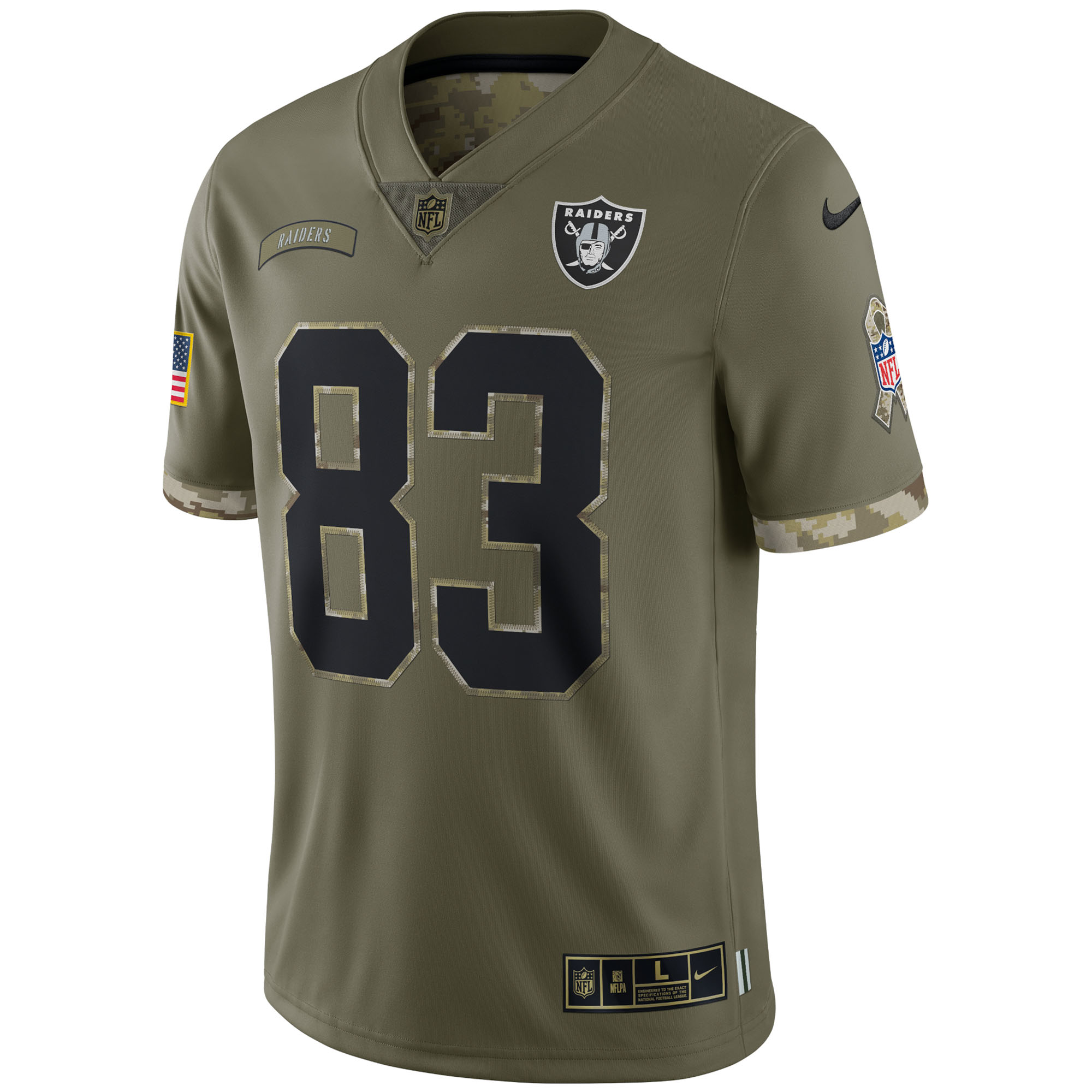 Darren Waller Las Vegas Raiders Nike 2022 Salute To Service Limited Jersey - Olive - PersonalJerseys