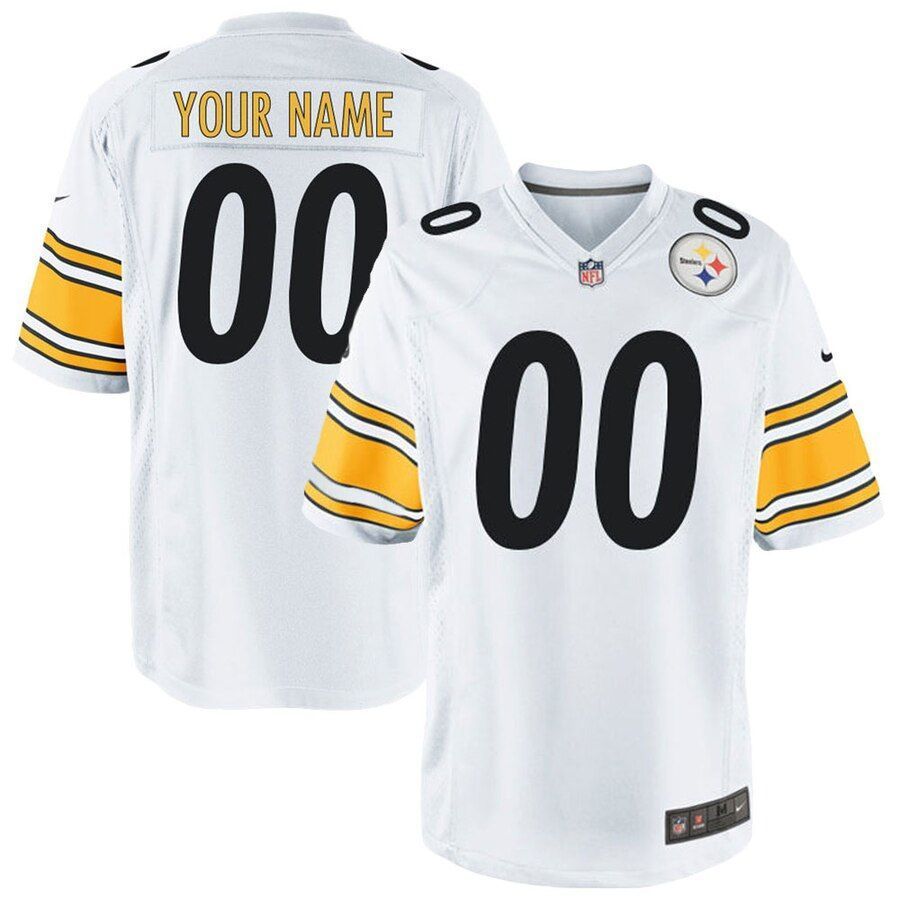 Men's Pittsburgh Steelers Customized Game White Jersey - Friend Lounge Store - Shop for All Things Jerseys Sports - PersonalJerseys