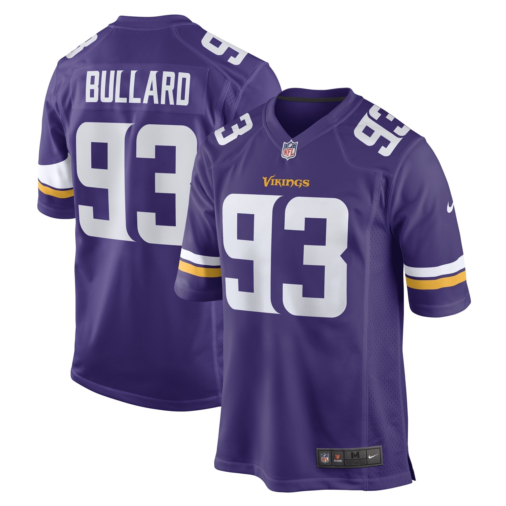 Men's Nike Jonathan Bullard Purple Minnesota Vikings Game Player Jersey - PersonalJerseys