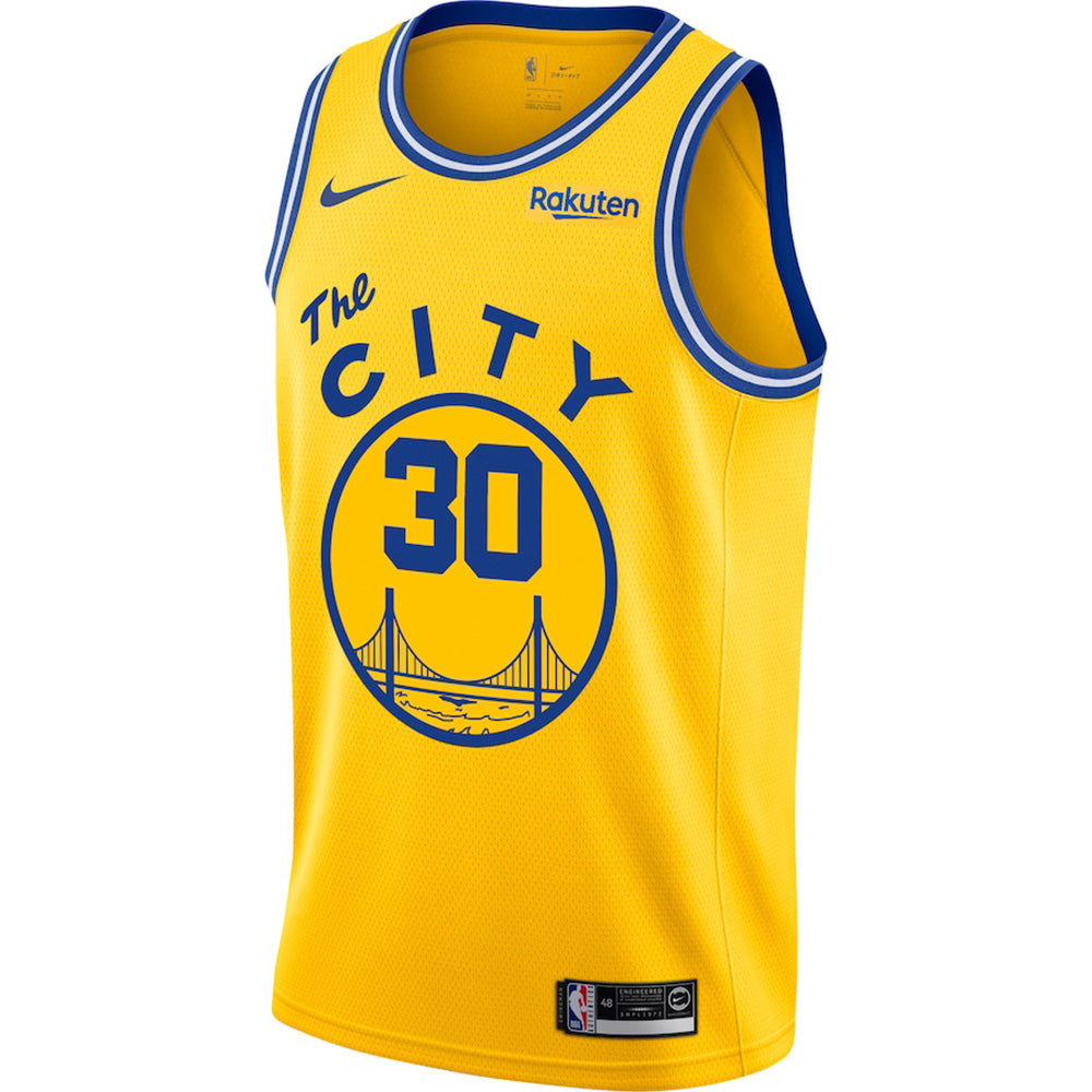 Men's Golden State Warriers Stephen Curry City Edition Gold - PersonalJerseys