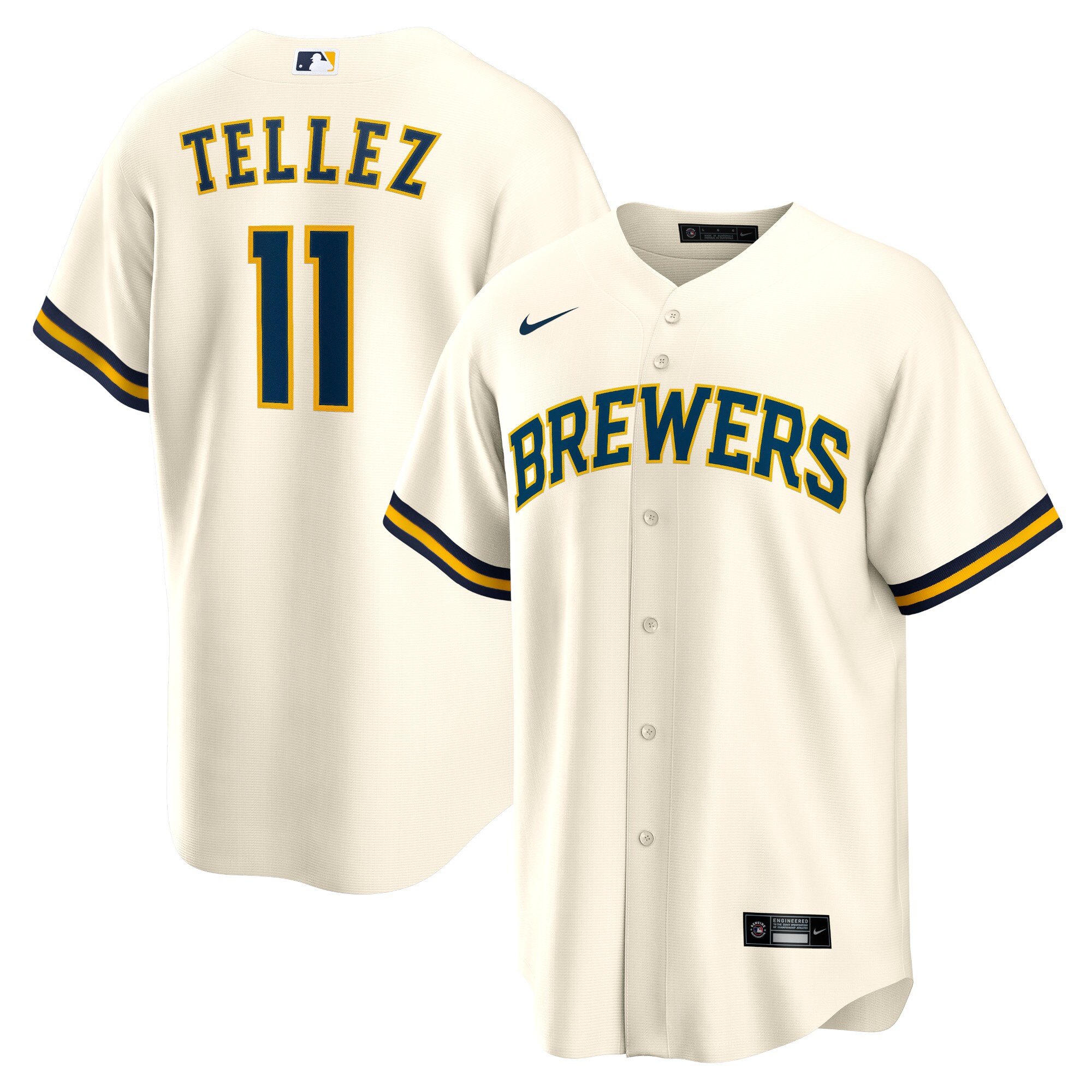 Rowdy Tellez Milwaukee Brewers Nike Replica Player Jersey - White - PersonalJerseys