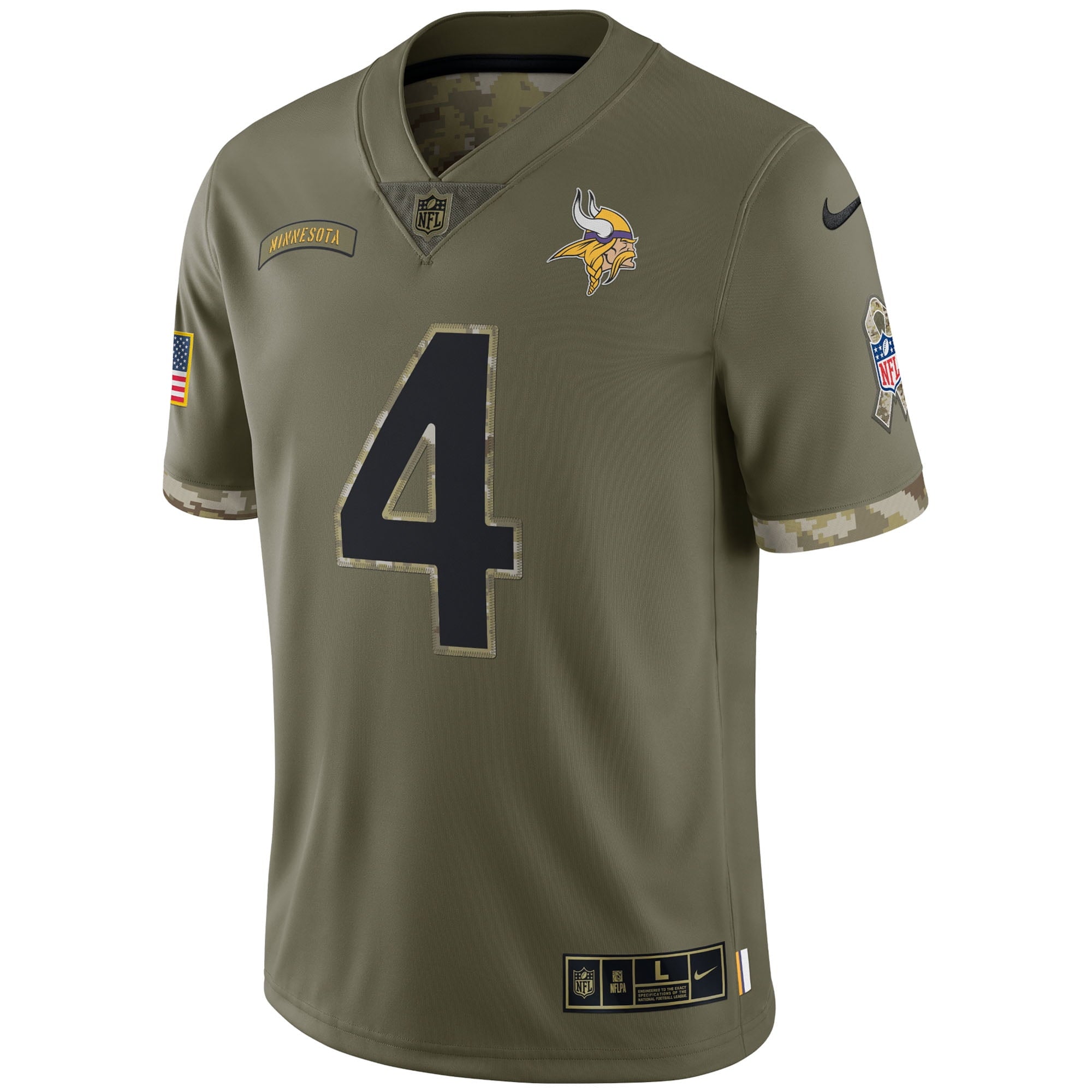 Men's Nike Dalvin Cook Olive Minnesota Vikings 2022 Salute To Service Limited Jersey - PersonalJerseys