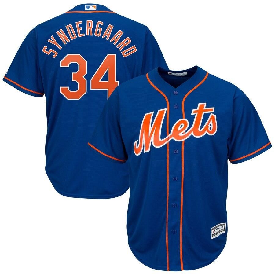Noah Syndergaard New York Mets Majestic Official Cool Base Player Jersey - Royal - Friend Lounge Store - Shop for All Things Jerseys Sports - PersonalJerseys
