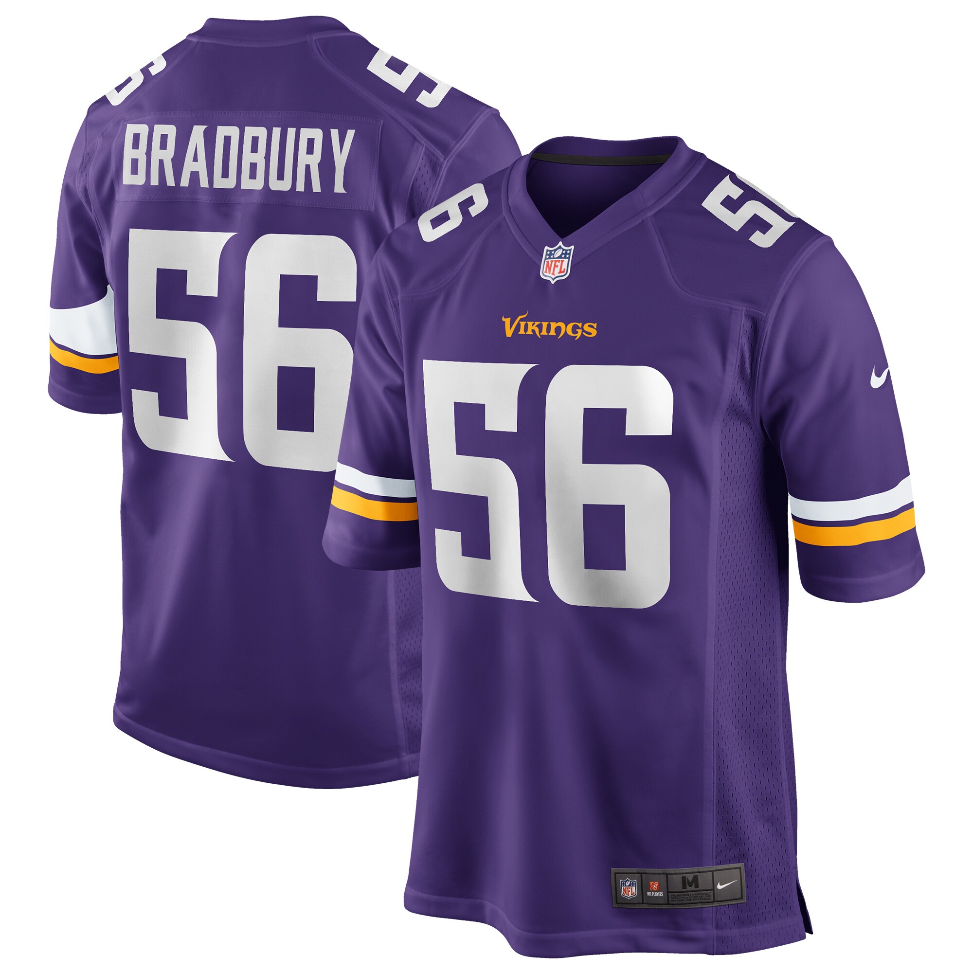 Garrett Bradbury Minnesota Vikings Nike Game Player Jersey - Purple - PersonalJerseys