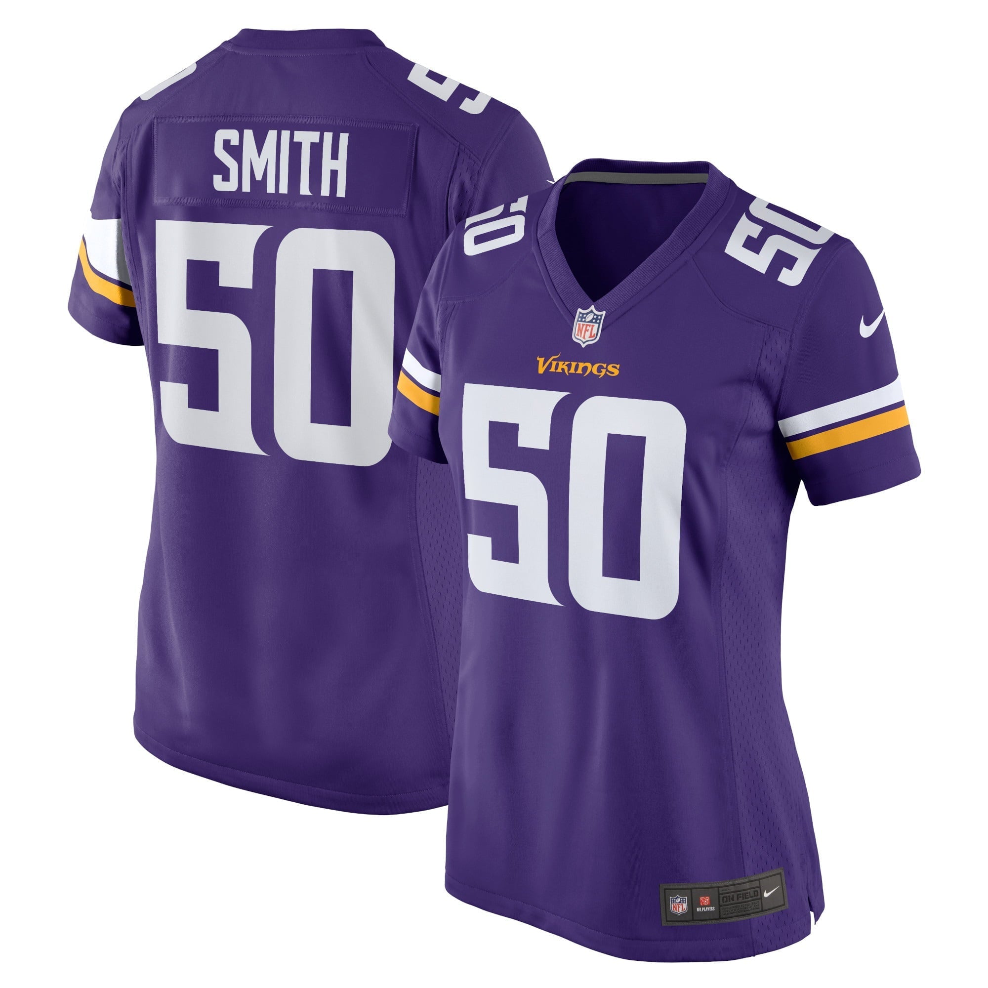Women's Nike TJ Smith Purple Minnesota Vikings Home Game Player Jersey - PersonalJerseys