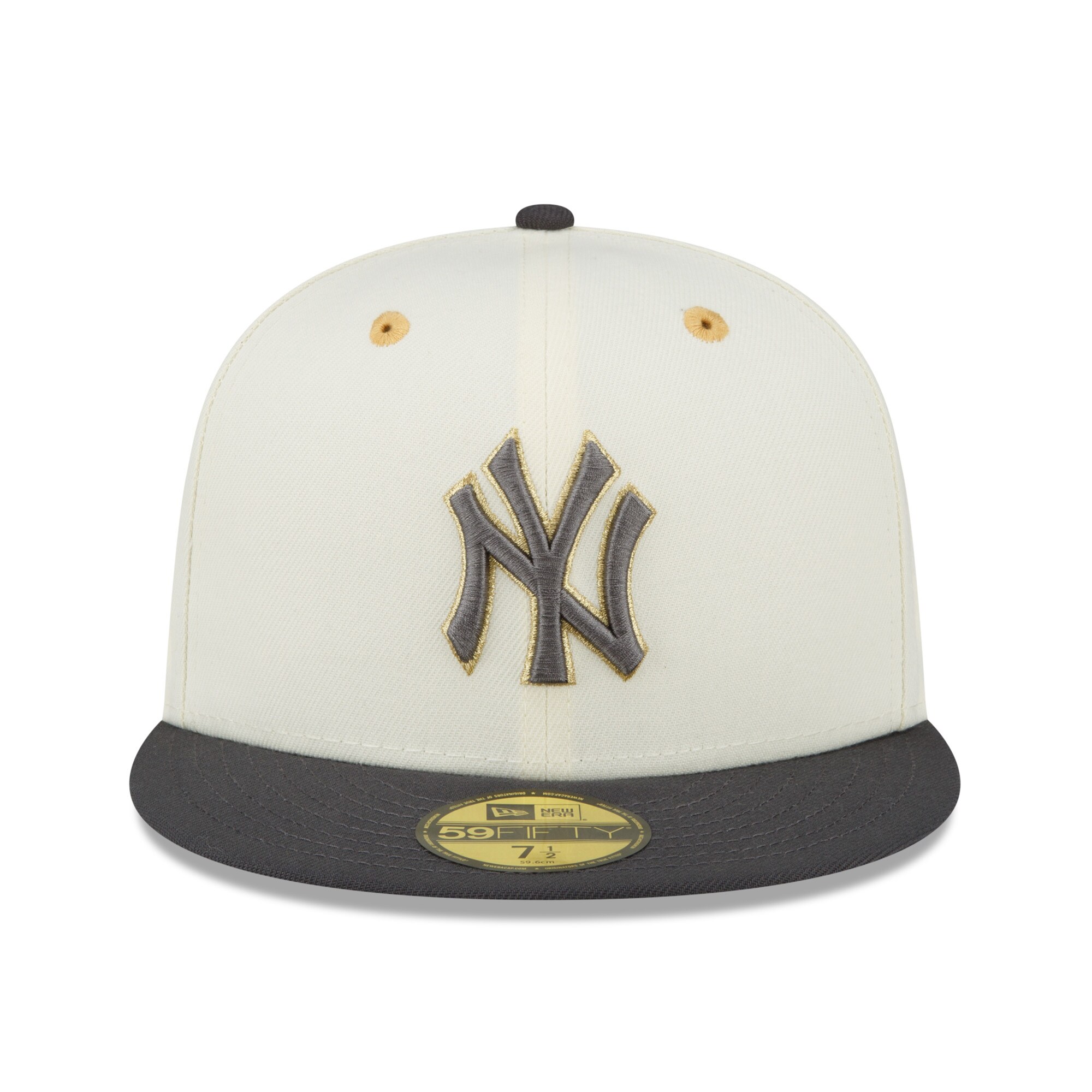 New York Yankees New Era 1977 MLB All-Star Game Chrome 59FIFTY Fitted Hat - White/Charcoal - PersonalJerseys