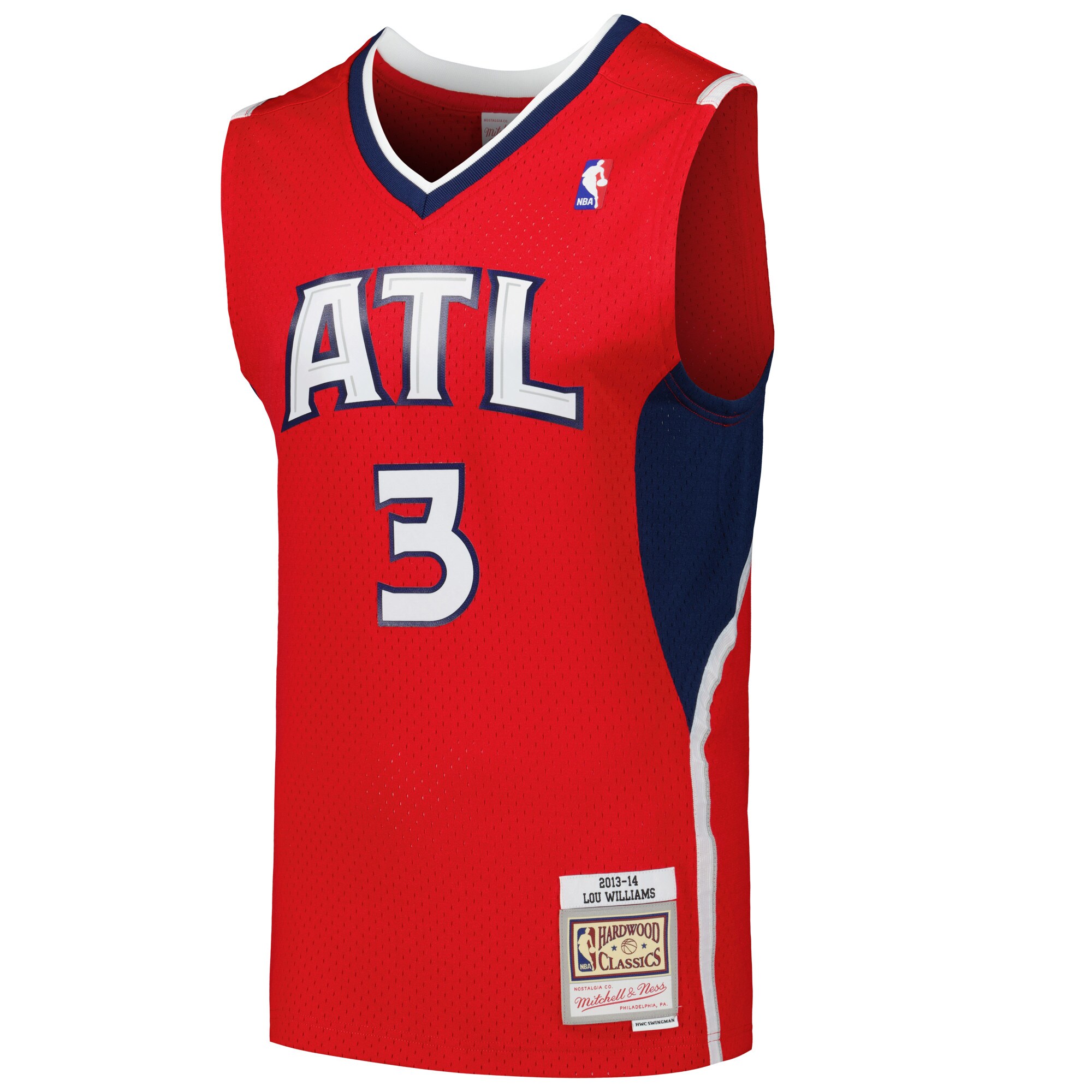 Lou Williams Atlanta Hawks Mitchell &Ness 2001/02 Hardwood Classics Swingman Jersey - Red - PersonalJerseys